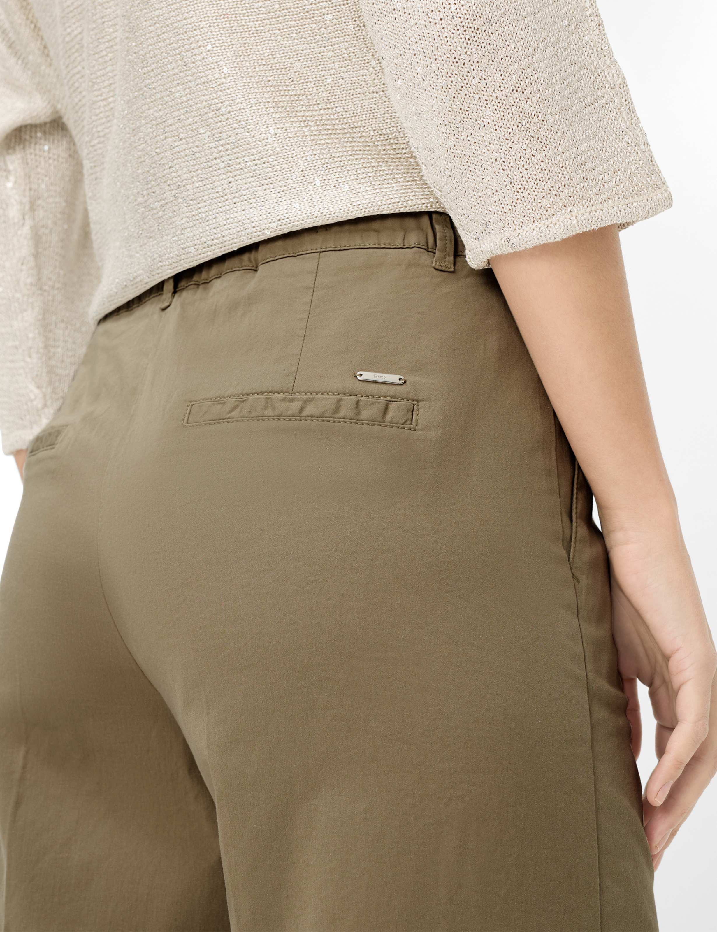 Dame Style MAINE S Grøn - Khaki Wide Leg Detalje 2