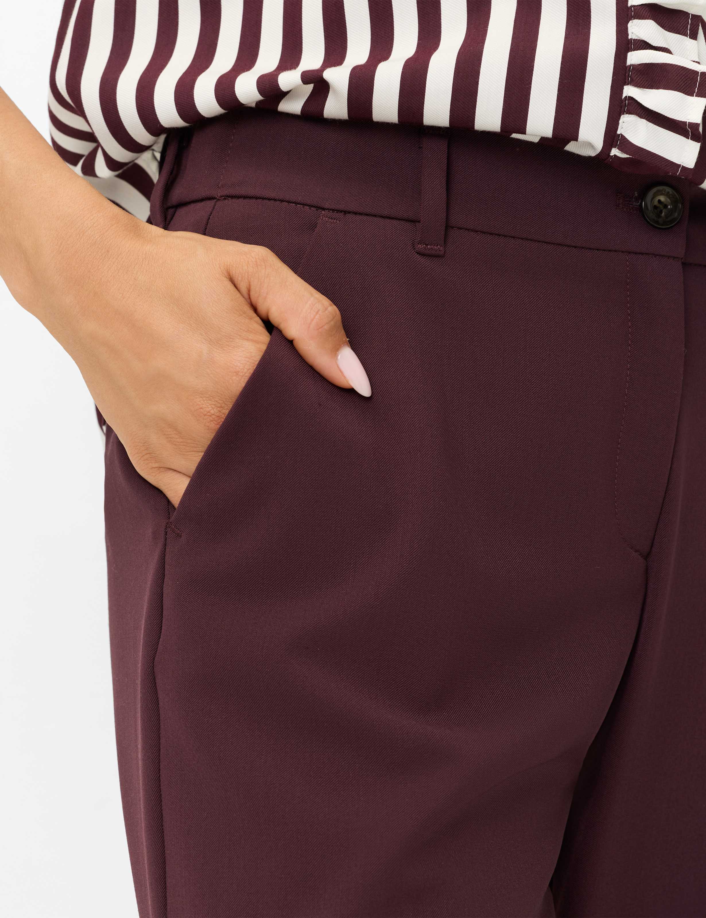 Femme Style MAINE Violette Foncé Wide Leg Détail 2