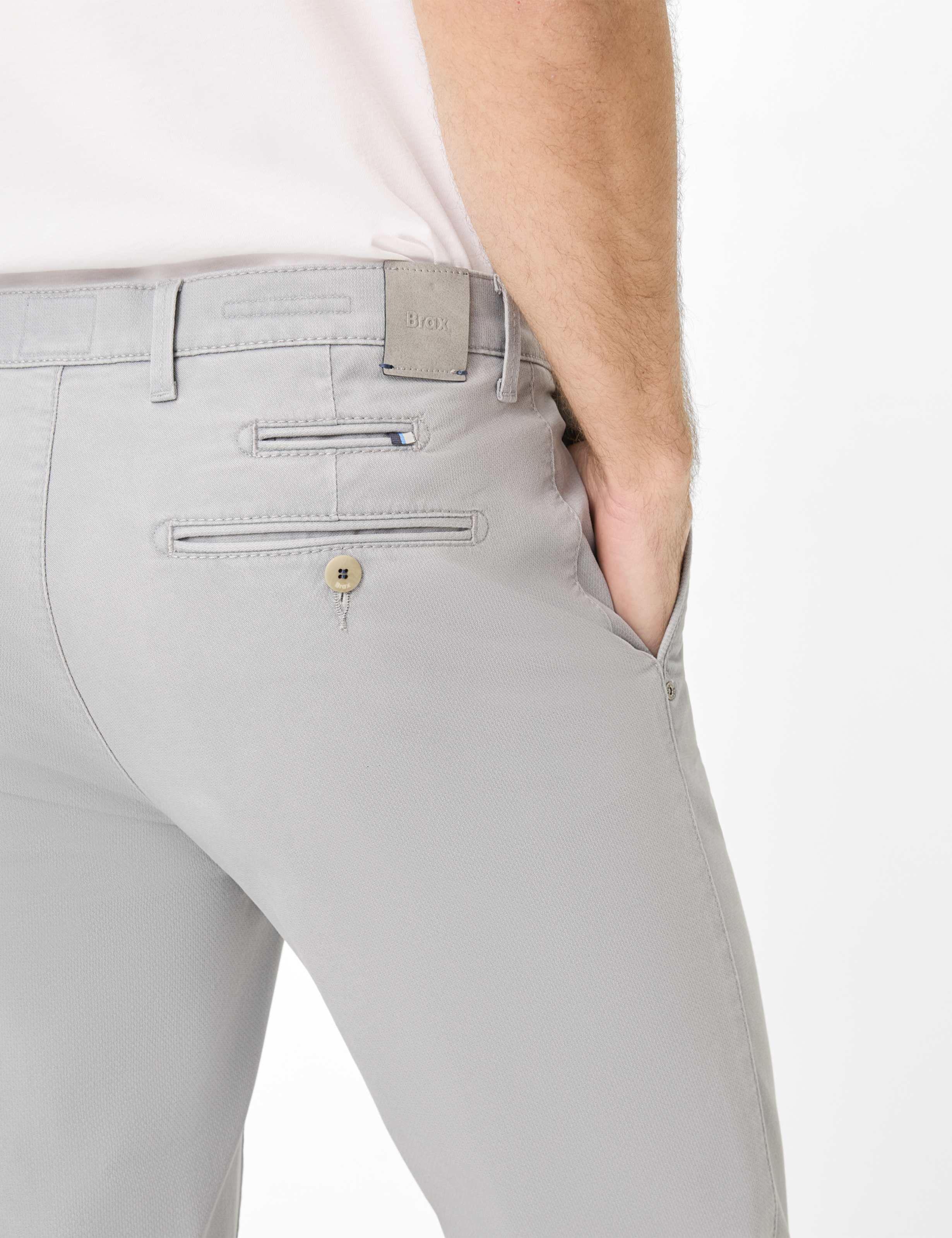 Homme Style FABIO IN Gris Moyen Modern Fit Détail 2