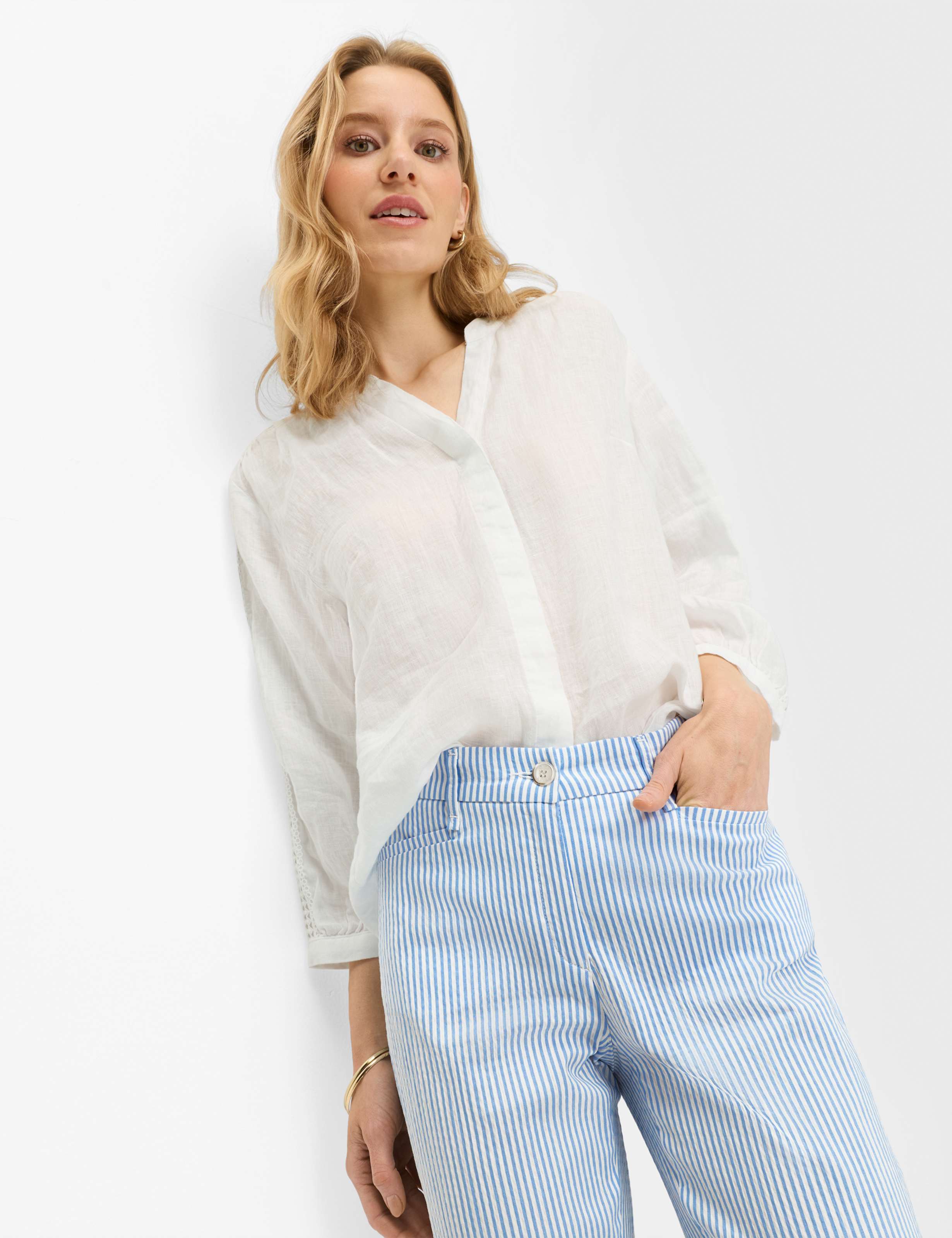 Damen Style MARA S Hellblau Regular Fit Detail 1