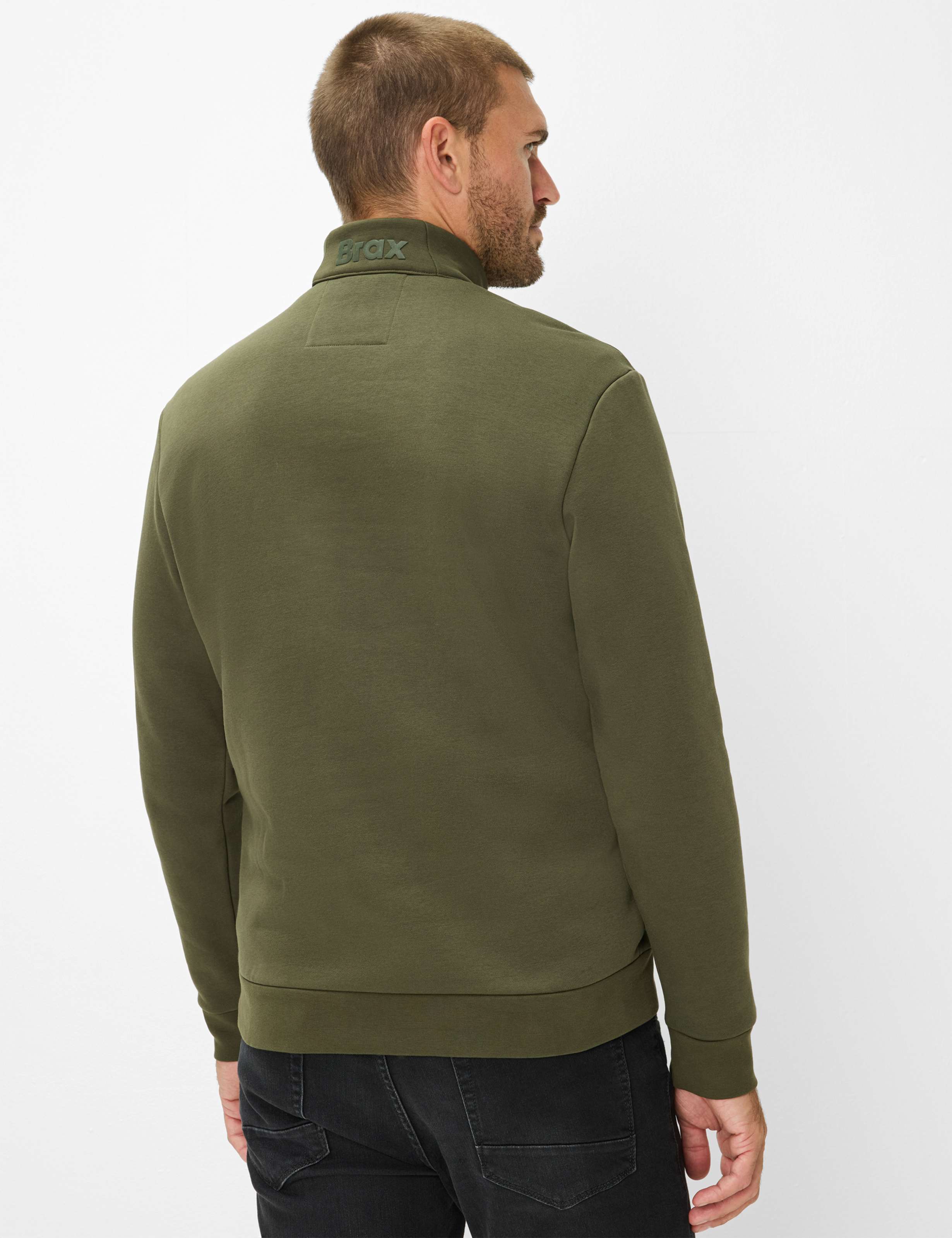 Thumbnail - Brax Herren Sweatshirt Style SION olive Grün Oliv, grün - oliv, Gr. M