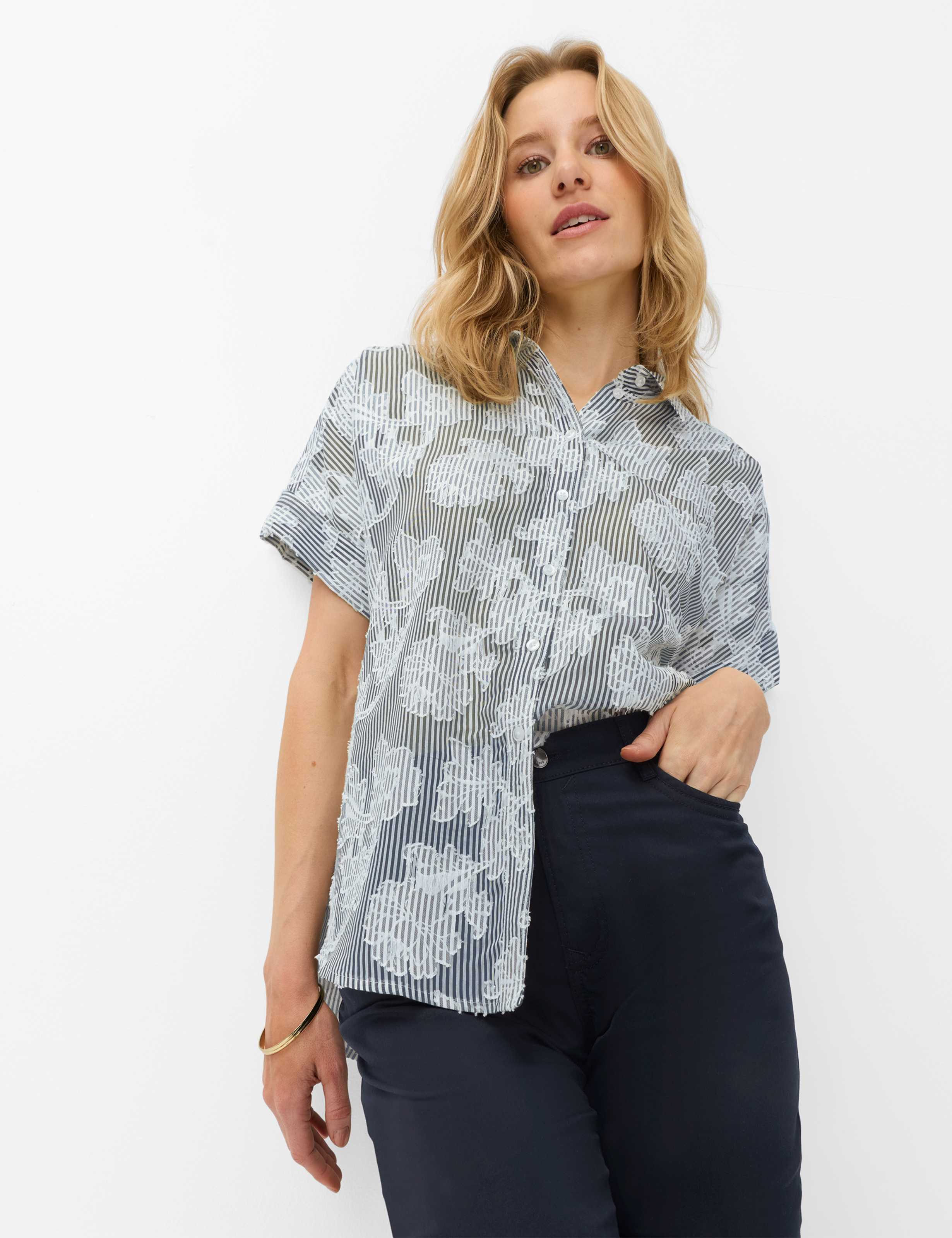 Femme Style MARY C Bleu Foncé Regular Fit Détail 1