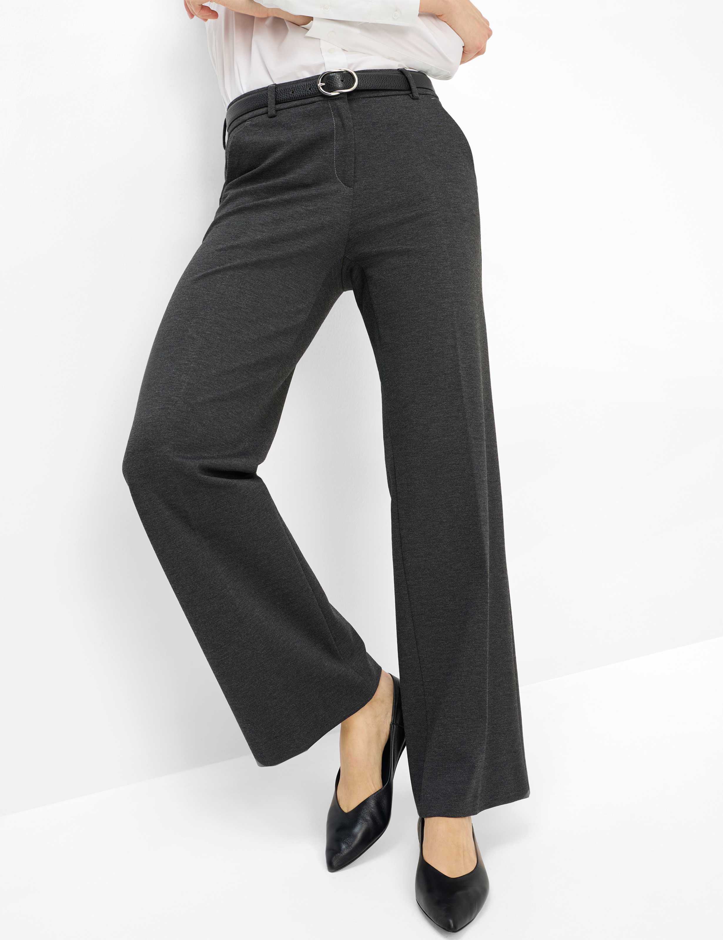 Damen Style MAINE Dunkelgrau Wide Leg Detail 1