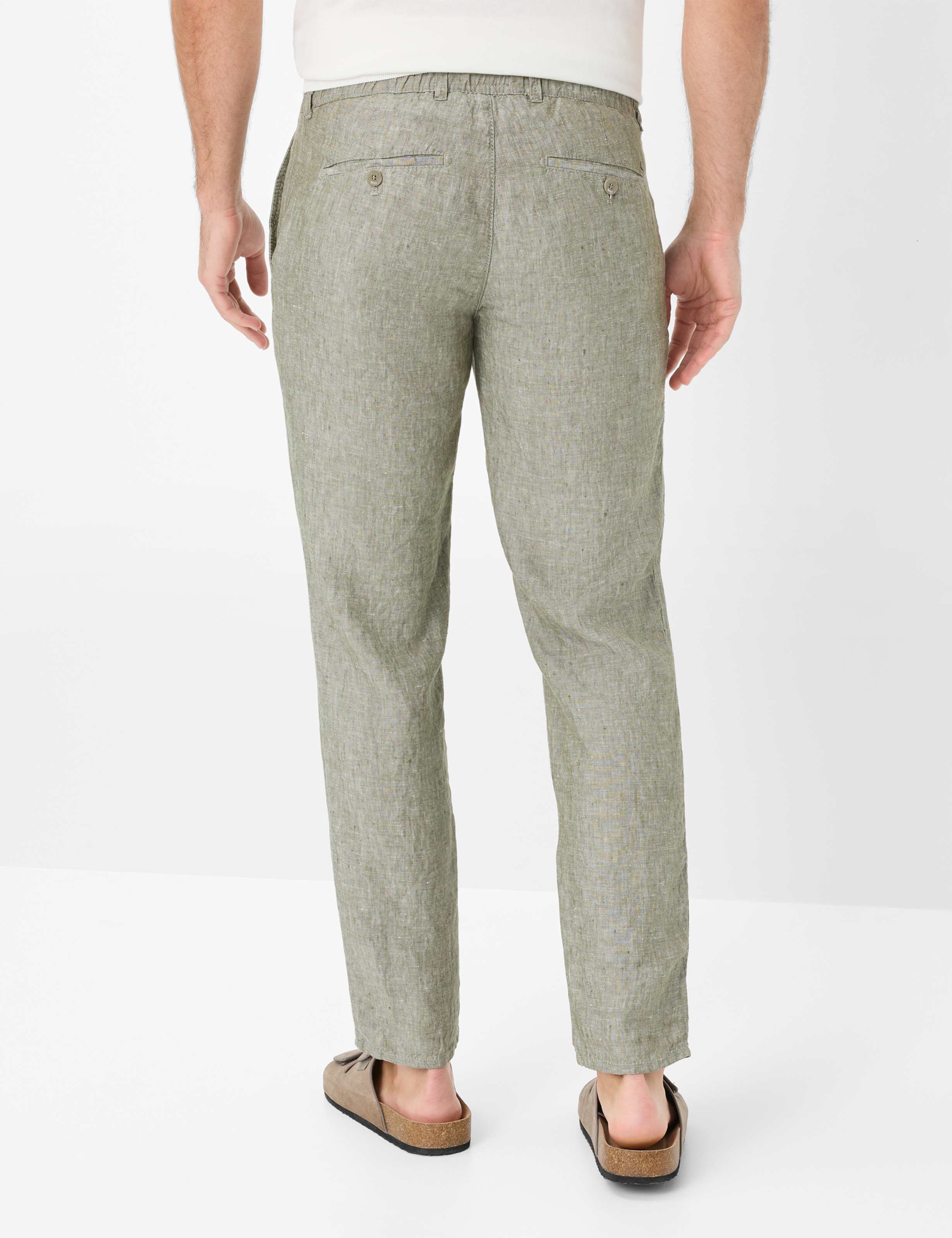 Herren Style FABIO Grün - Oliv Modern Fit Model Rueck