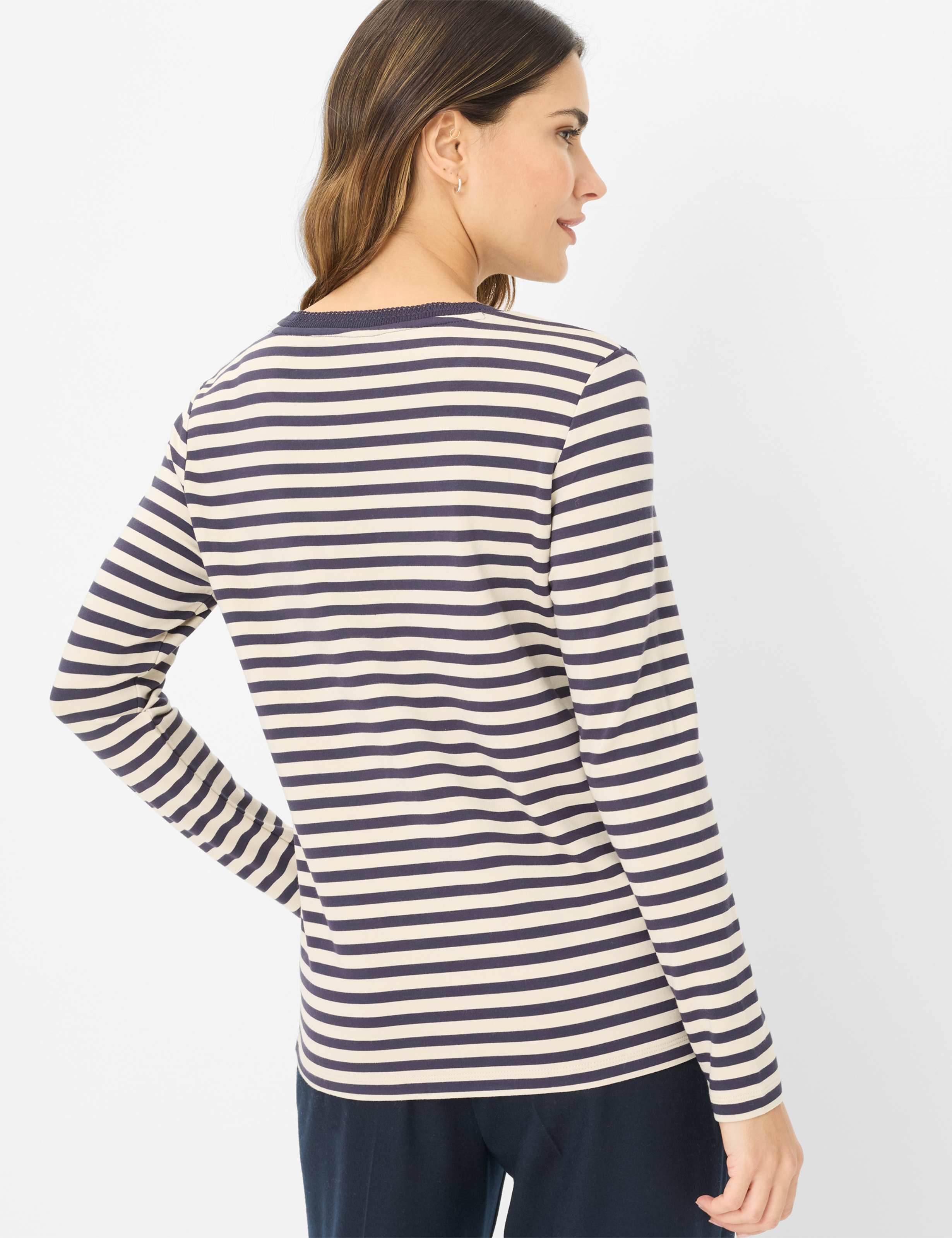 Thumbnail - Brax Damen Langarmshirt Style CARINA L midnight blue, dunkelblau, Gr. 36