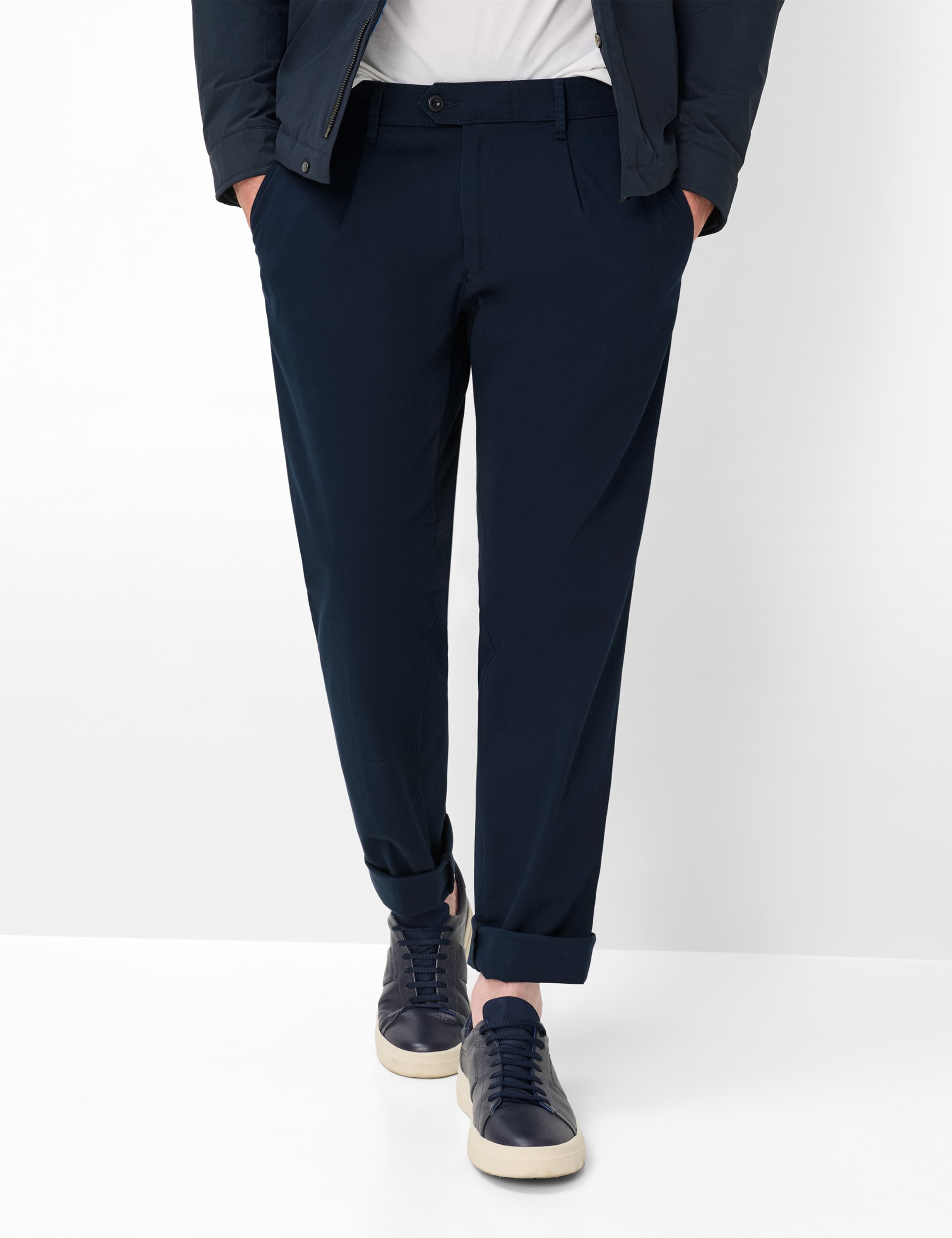 Thumbnail - Eurex by Brax Herren Bundfaltenhose Style LUIS NAVY, dunkelblau, Gr. 28U