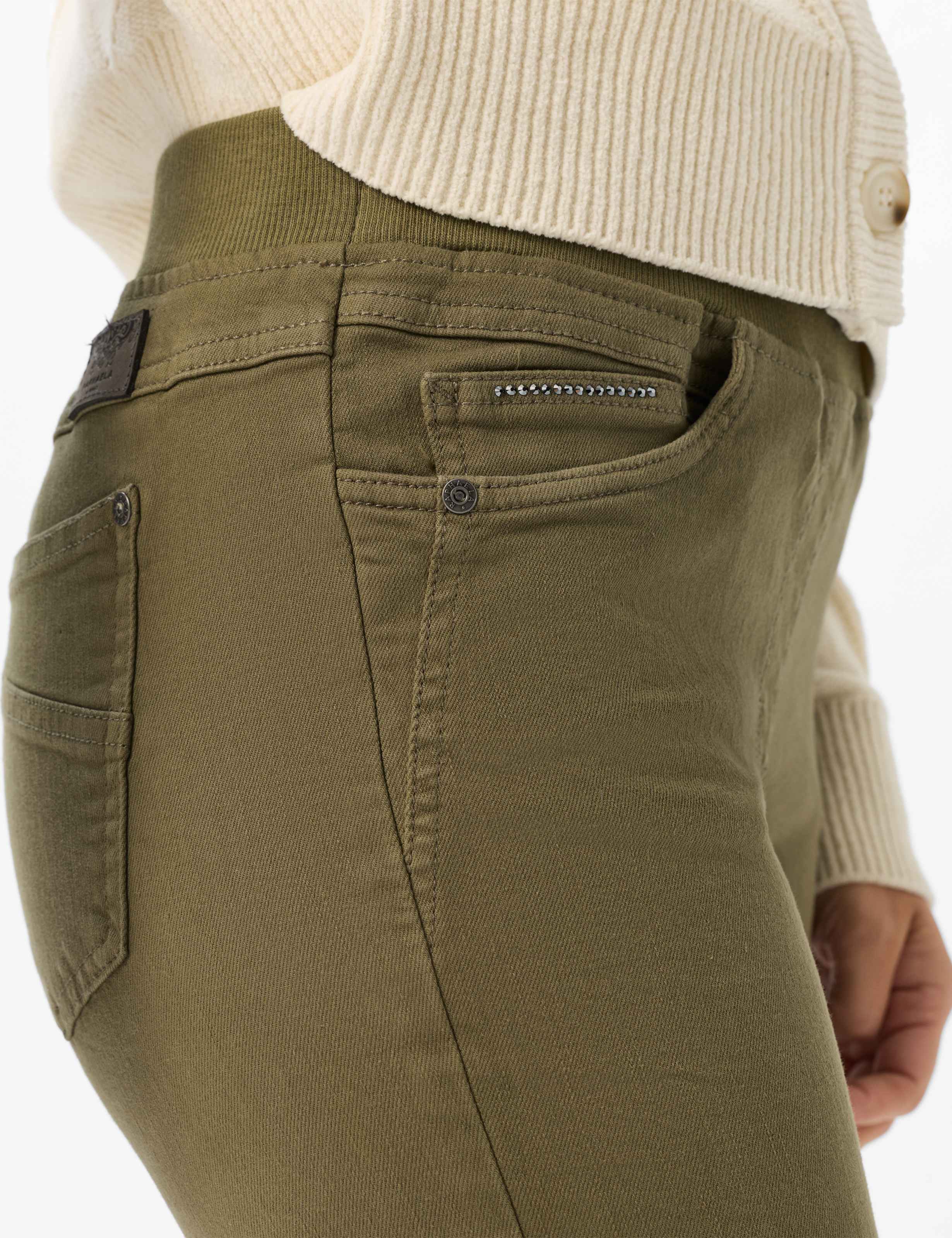 Dame Style PAMINA Denim Mørkegrøn  Detalje 2