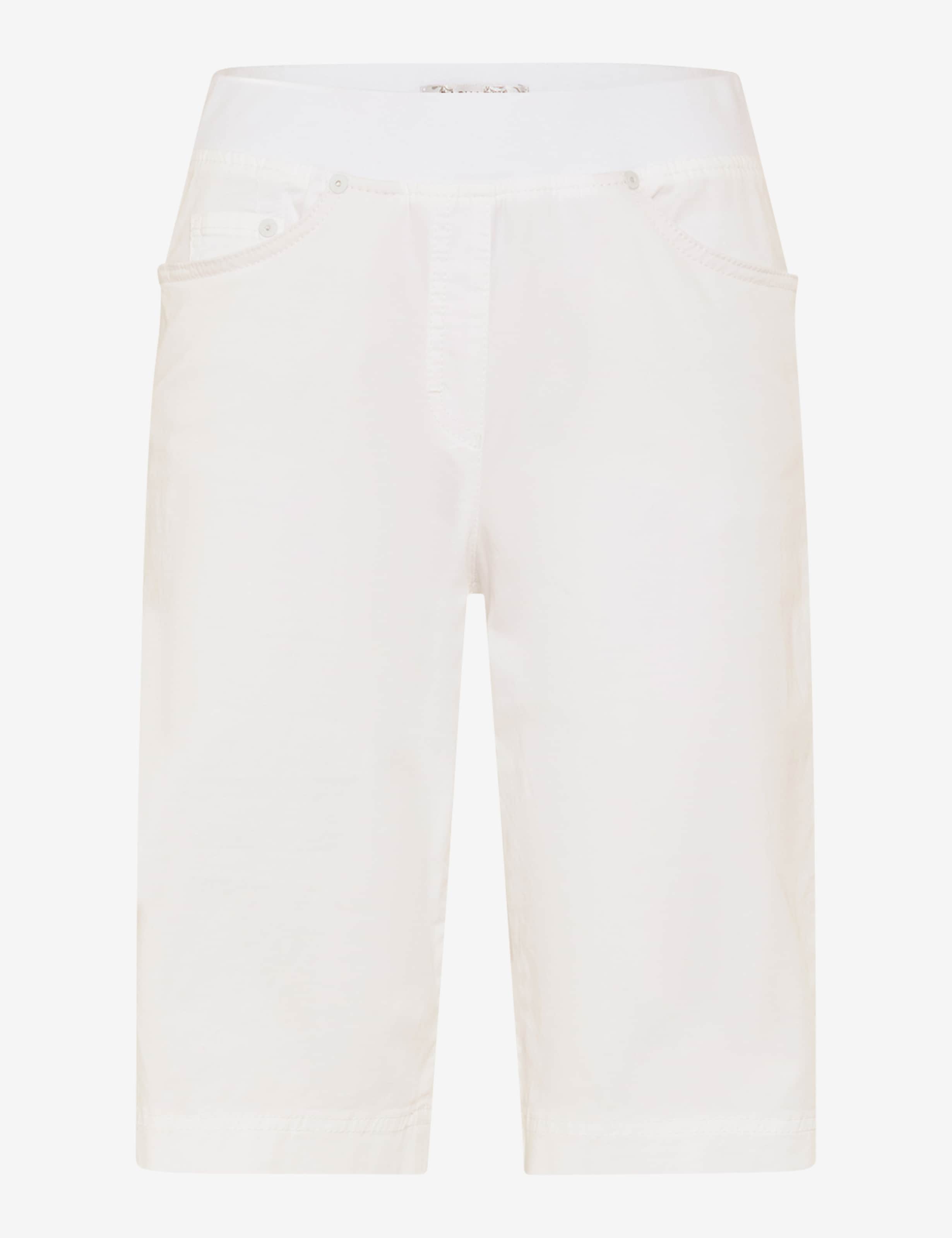 Femme Style PAMINA BERMUDA Blanc Slim Fit Détourage avant