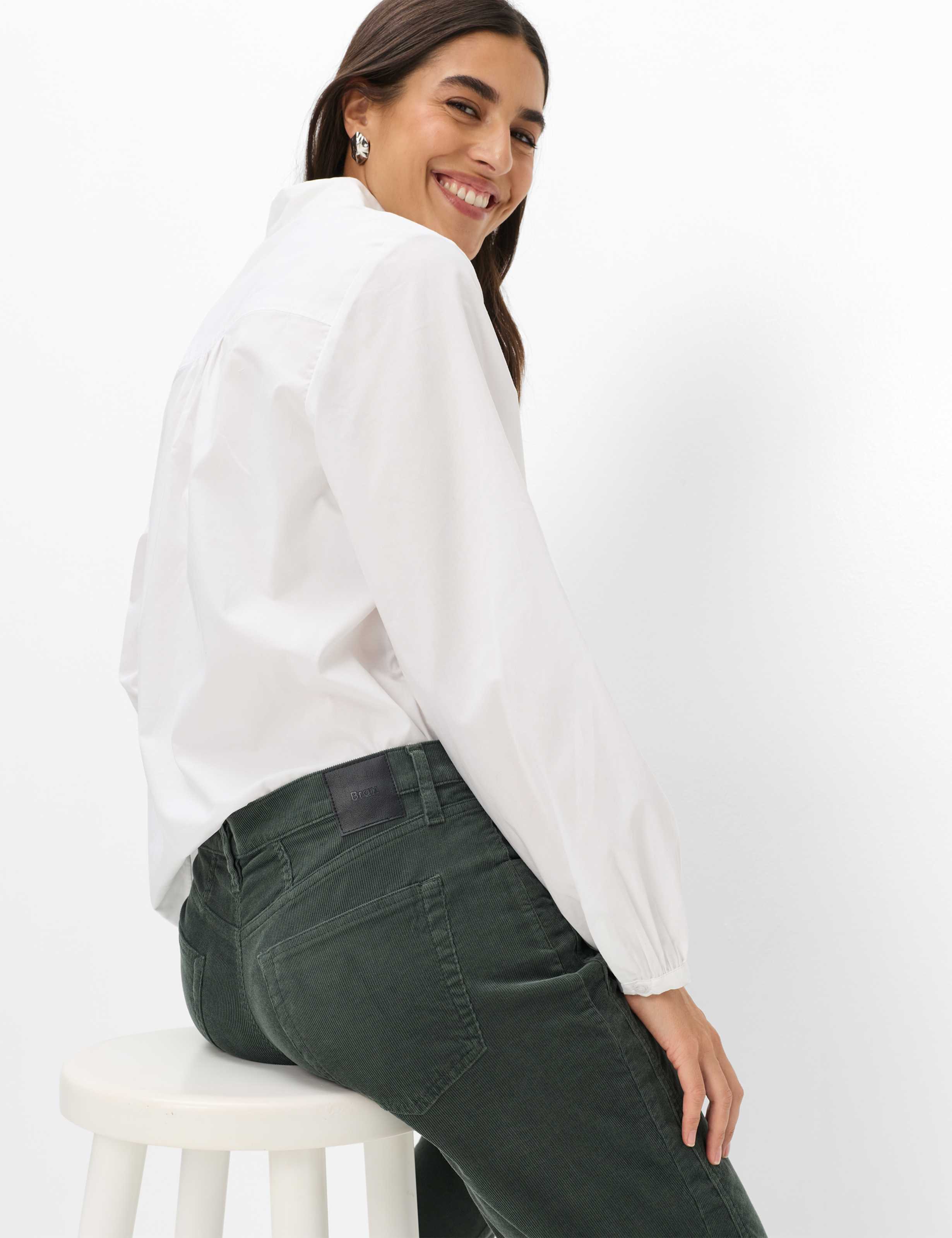 Femme Style MILEY S Vert Foncé Tapered Fit Détail 1