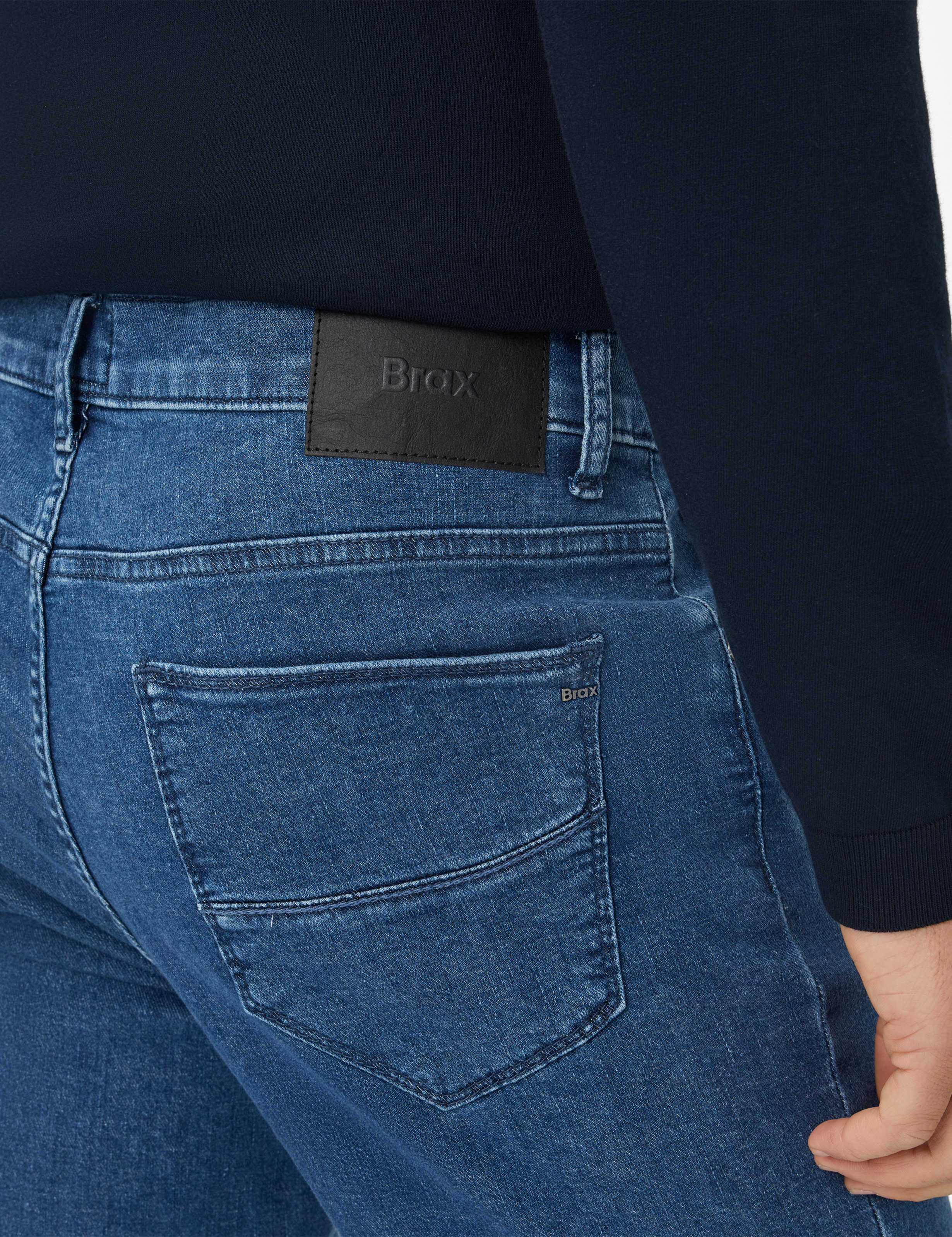 Herren Style CADIZ Denim Blau Straight Fit Detail 2