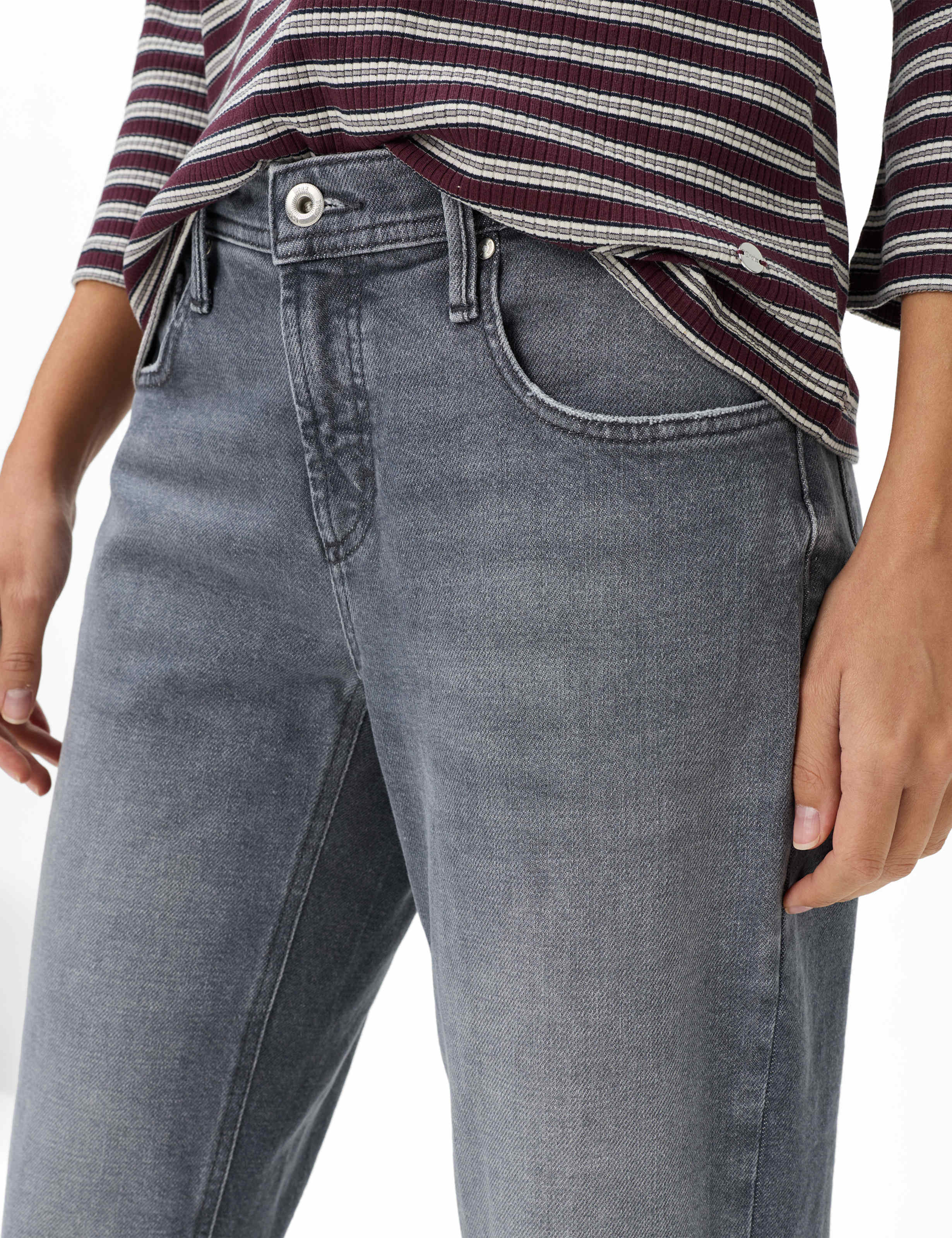 Femme Style MILEY S Denim Gris Clair Tapered Fit Détail 2
