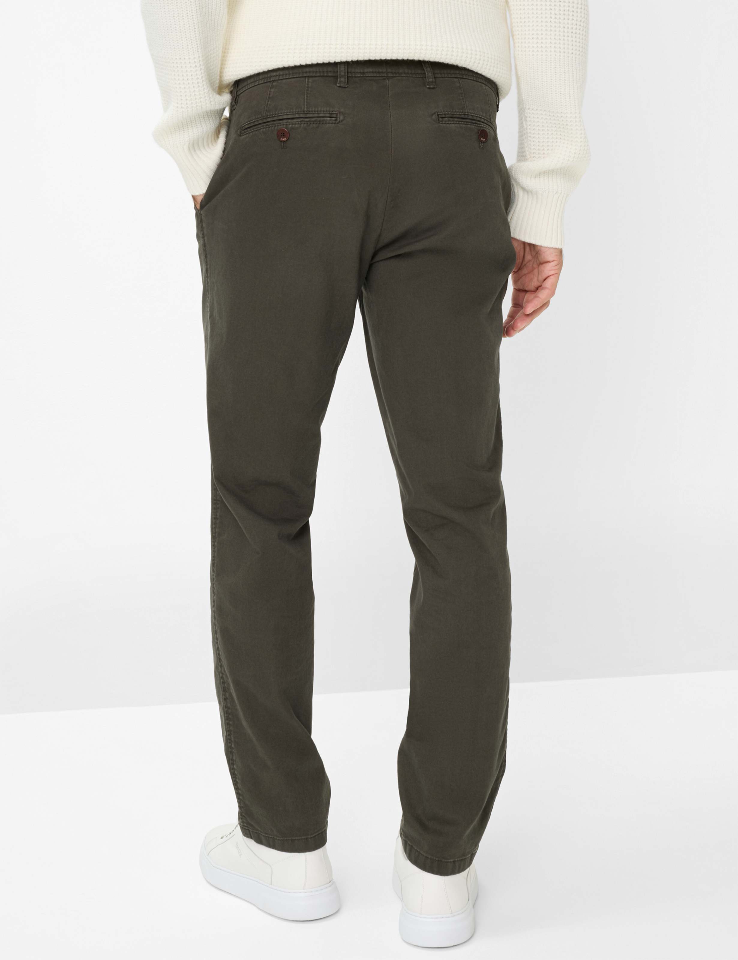 Heren Style EVANS Groen - Olijf Regular Fit Model achterkant