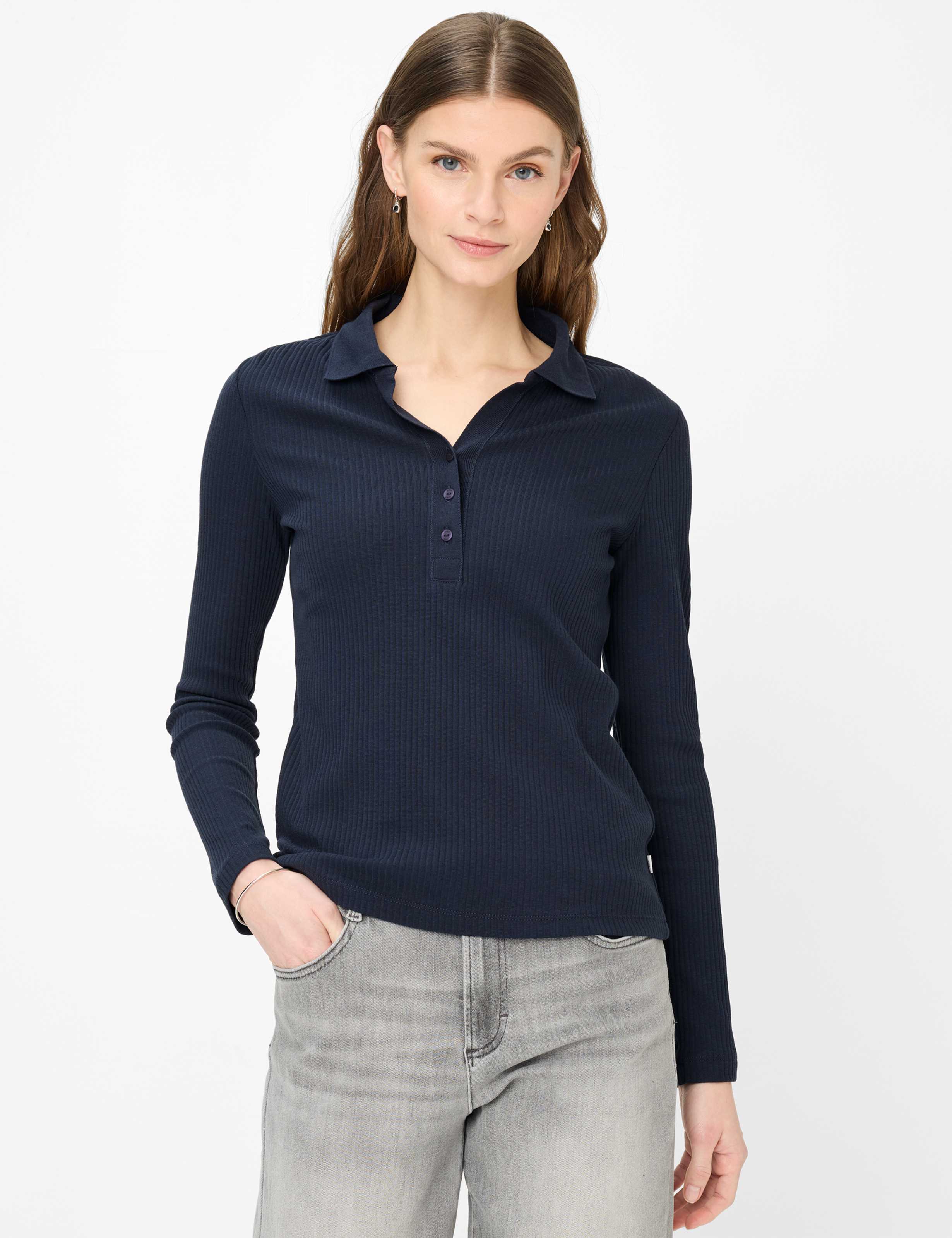 Thumbnail - Brax Damen Polo Style CLEO L navy, dunkelblau, Gr. 40