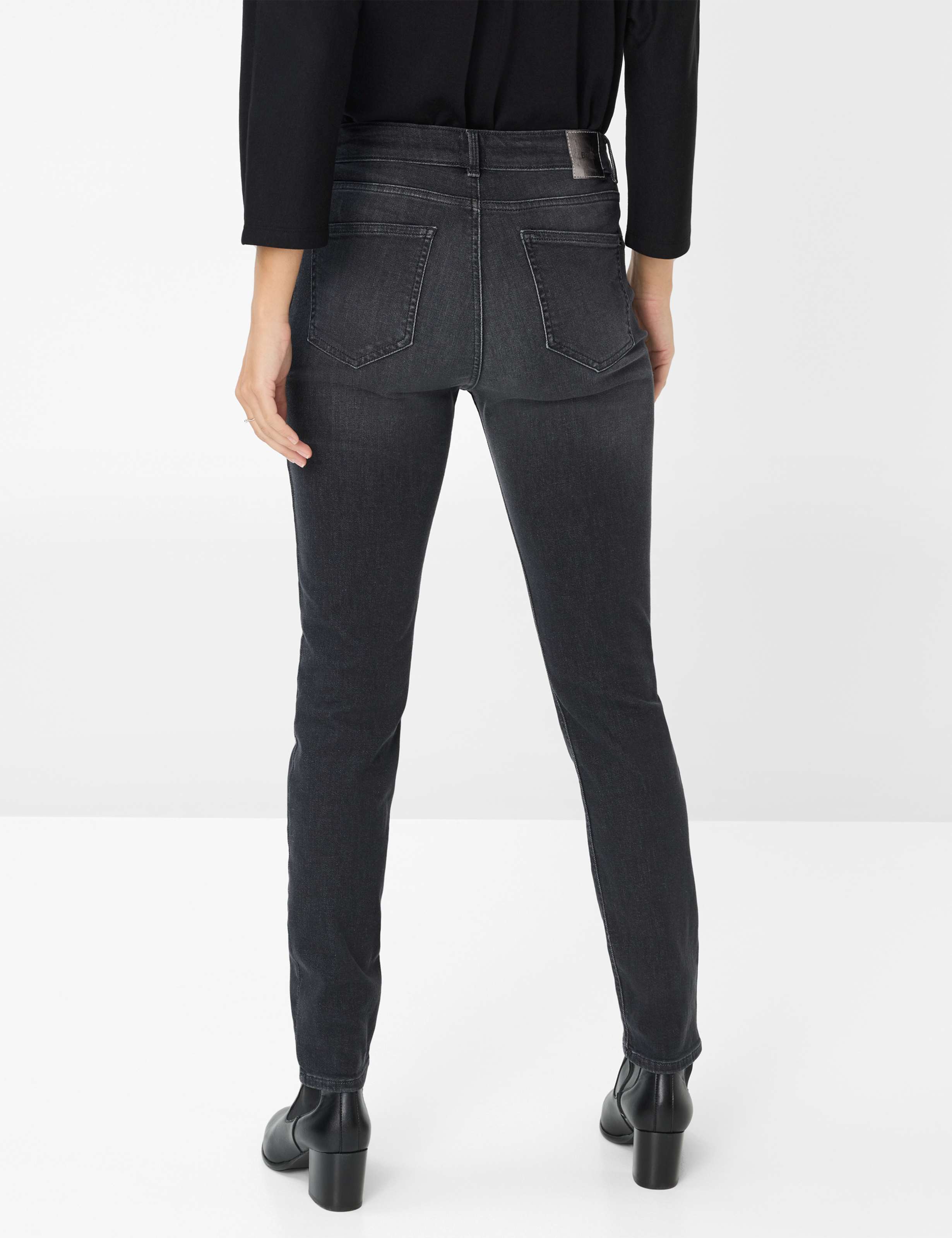 Femme Style SHAKIRA Denim Gris Moyen Slim Fit Dos mannequin