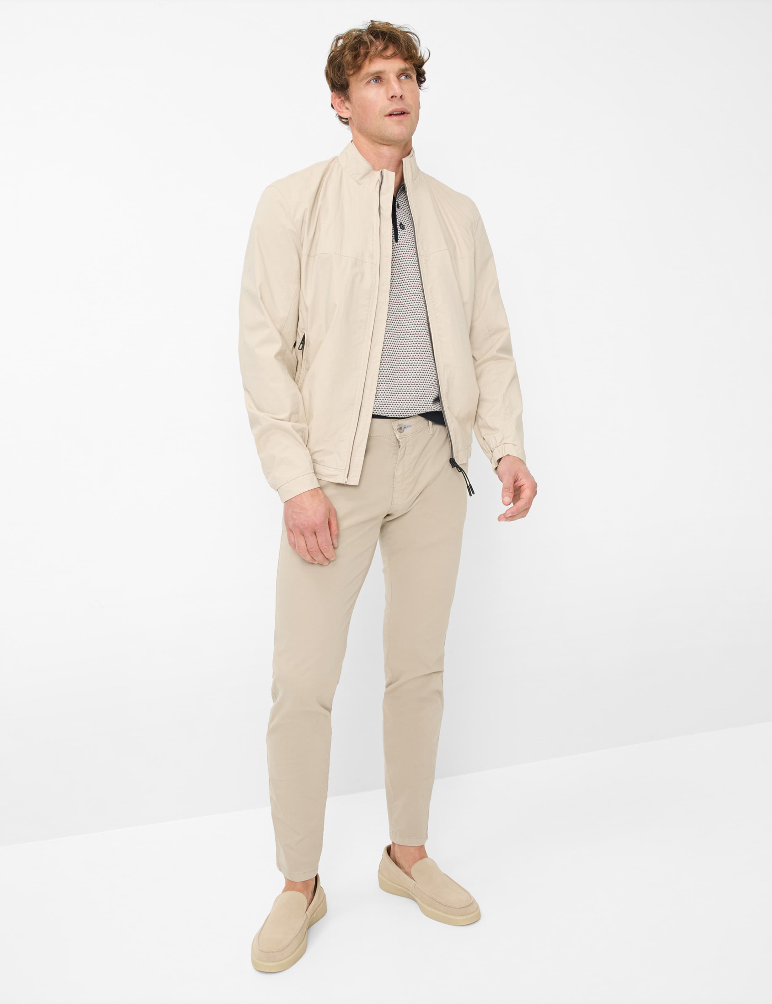 Herre Style SILVIO Beige Slim Fit Model Outfit