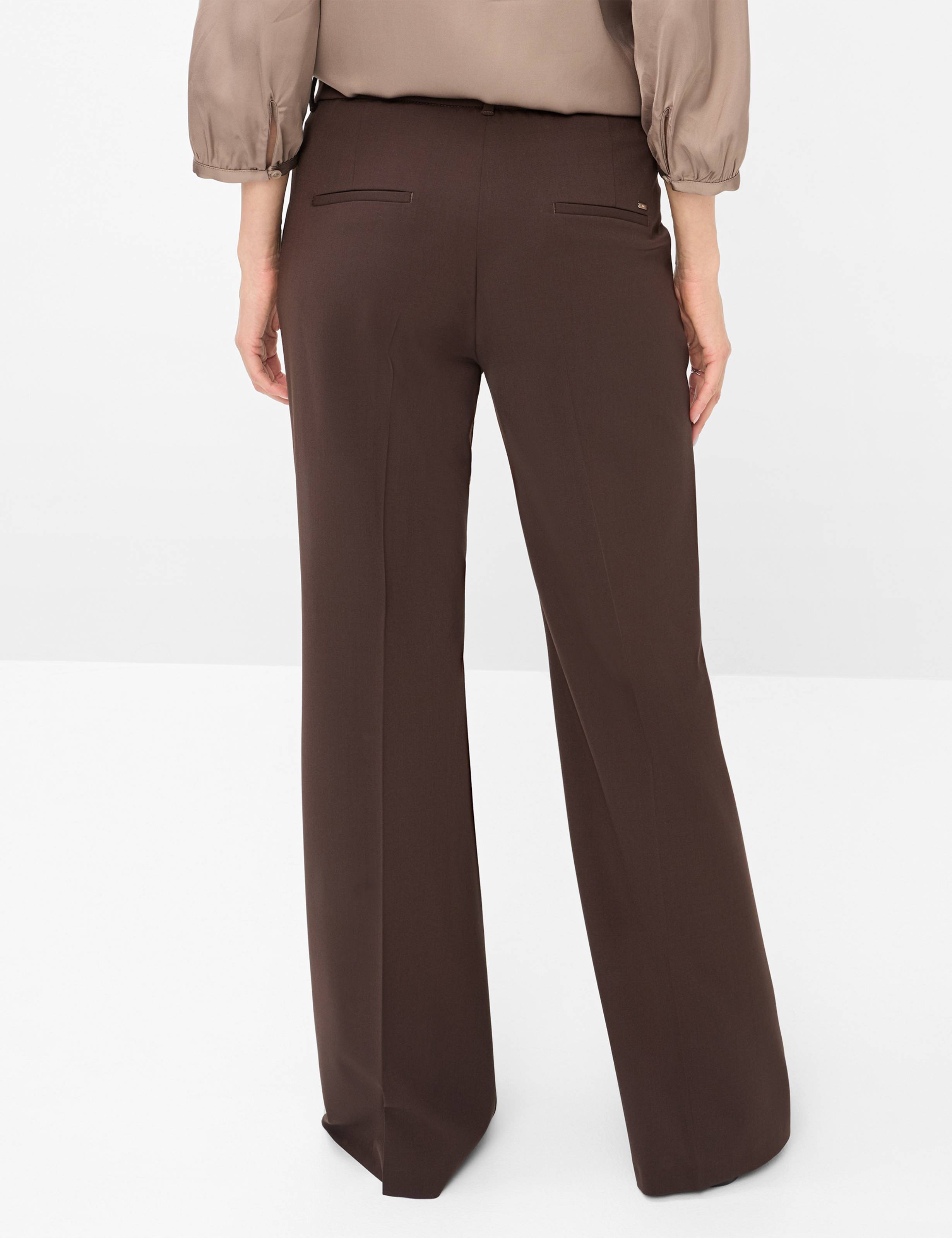 Damen Style MAINE Dunkelbraun Wide Leg Model Rueck