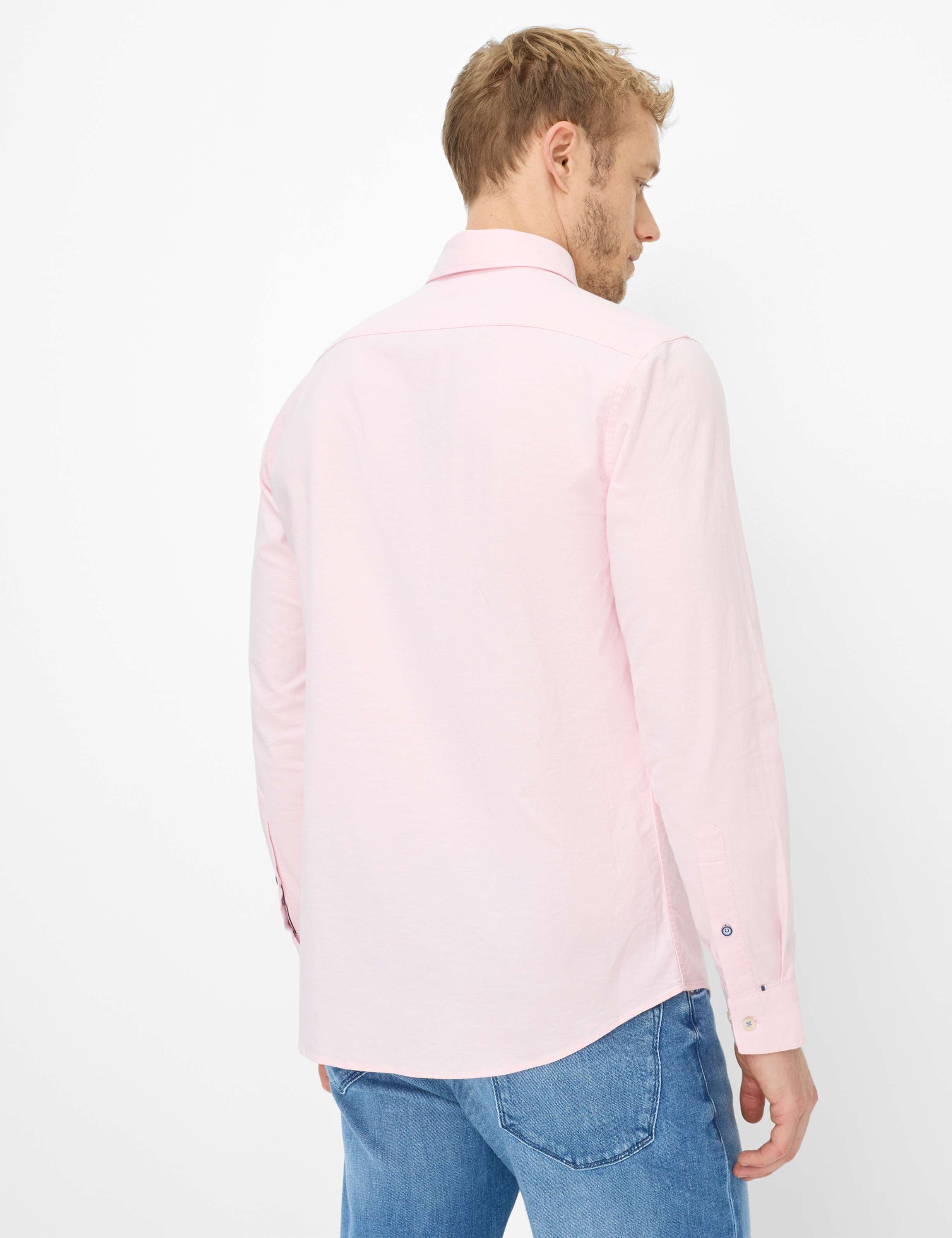 Thumbnail - Brax Herren Hemd Style DANIEL smooth rose, Rosa, Gr. M