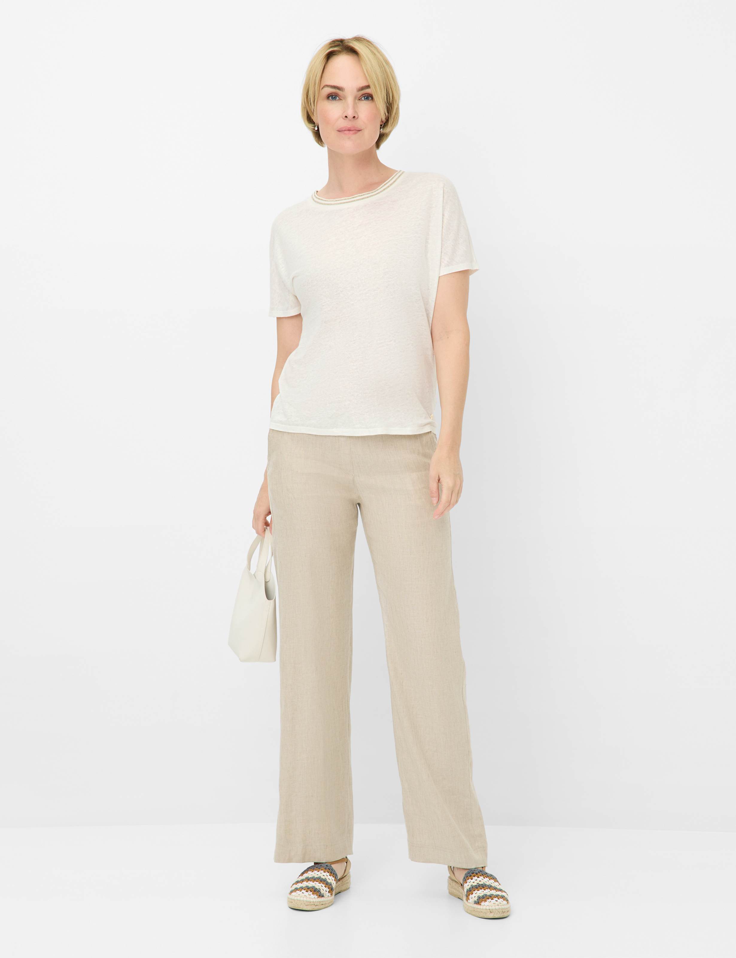 Damen Style PAM FLARED Beige Slim Fit Model Outfit
