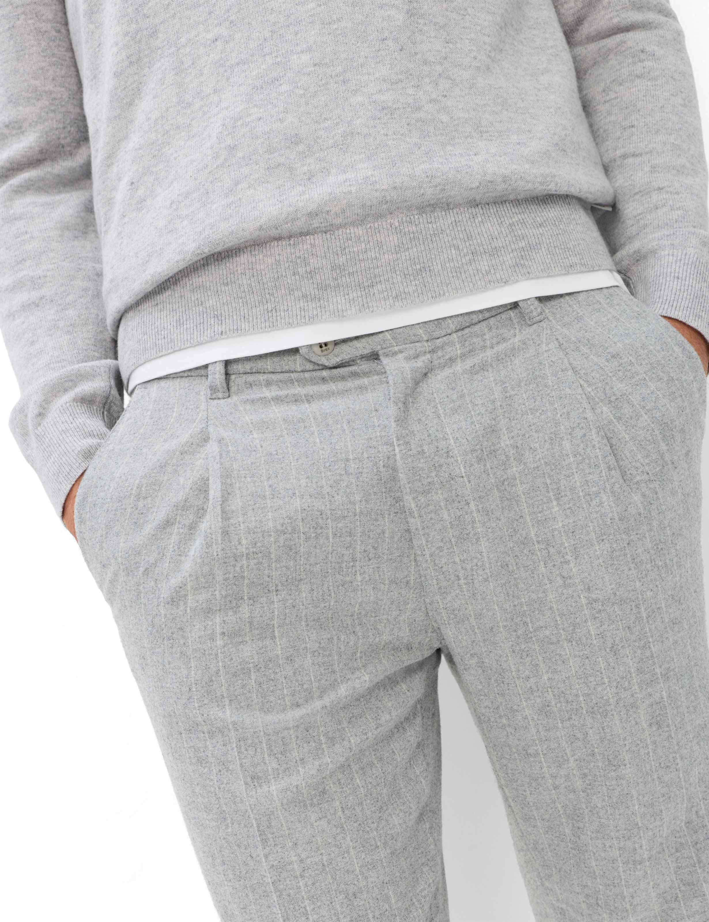 Men Style TINO Light Gray Tapered Fit Detail 1