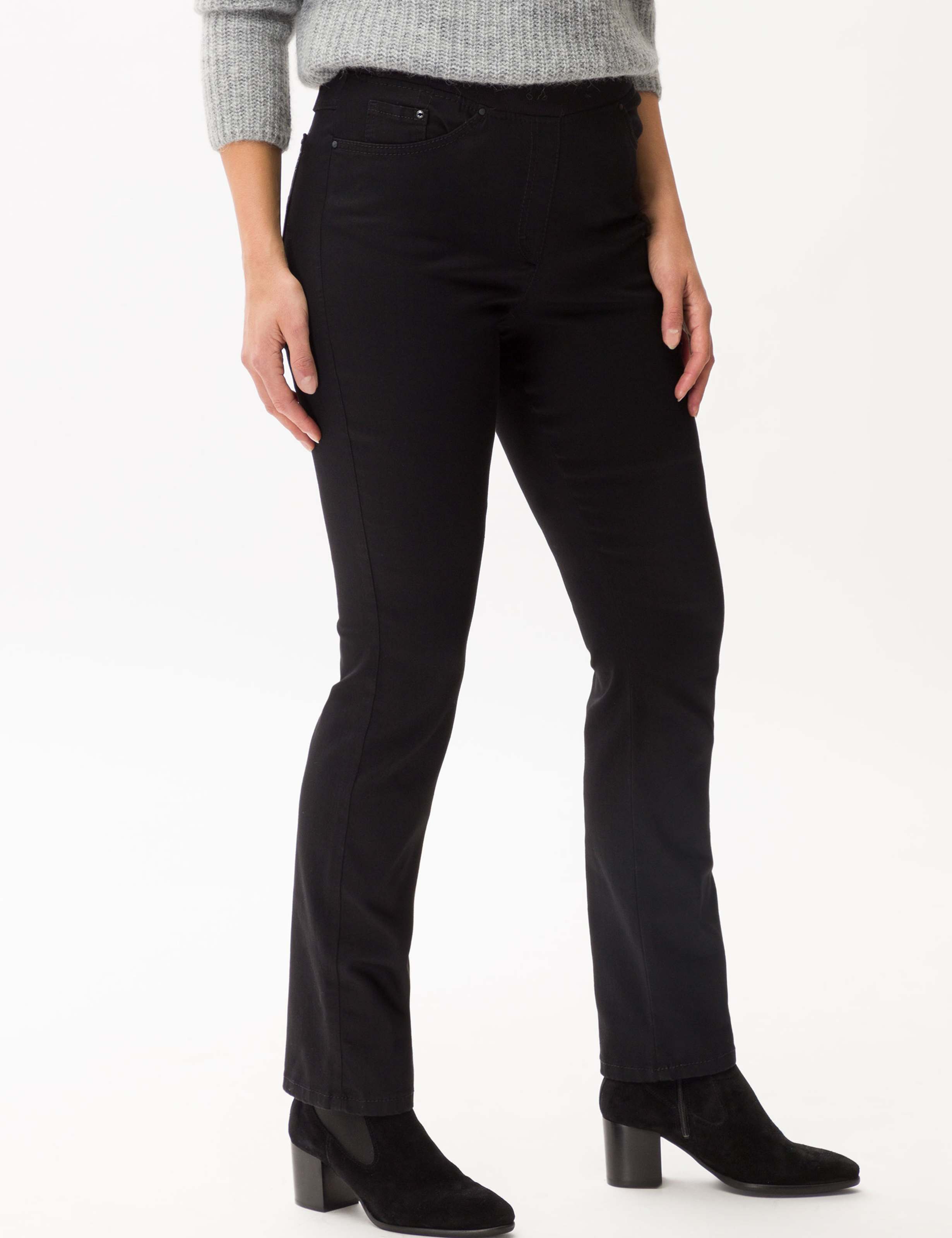 Damen Style PAMINA Denim Schwarz Slim Fit Model Rueck