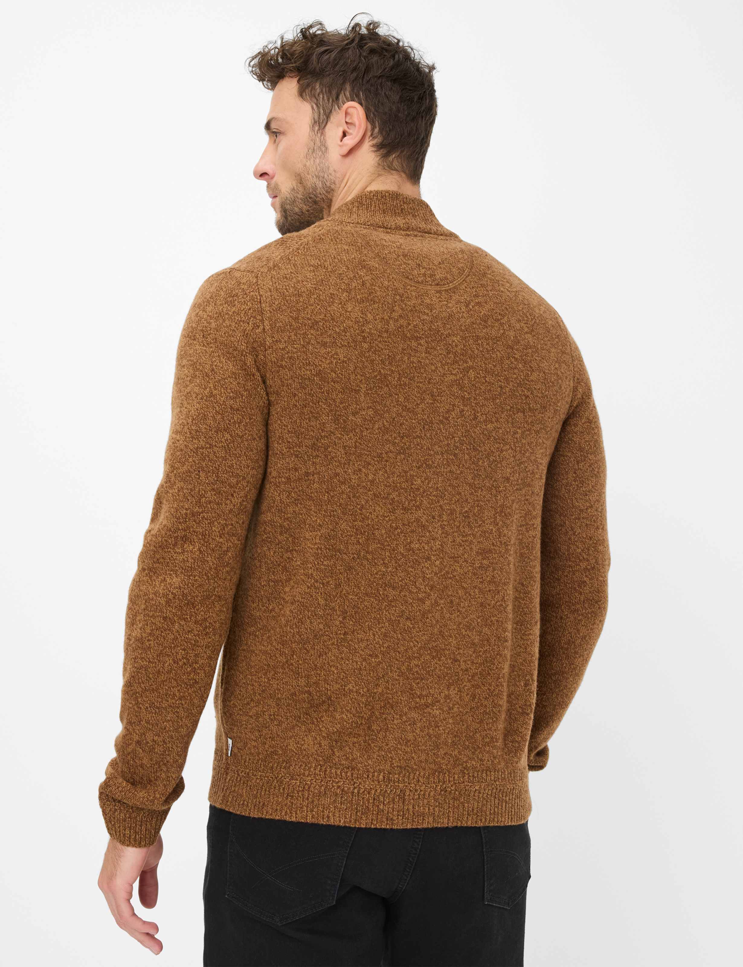 Thumbnail - Brax Herren Strickjacke Style JEFF toffee, braun, Gr. XXXL