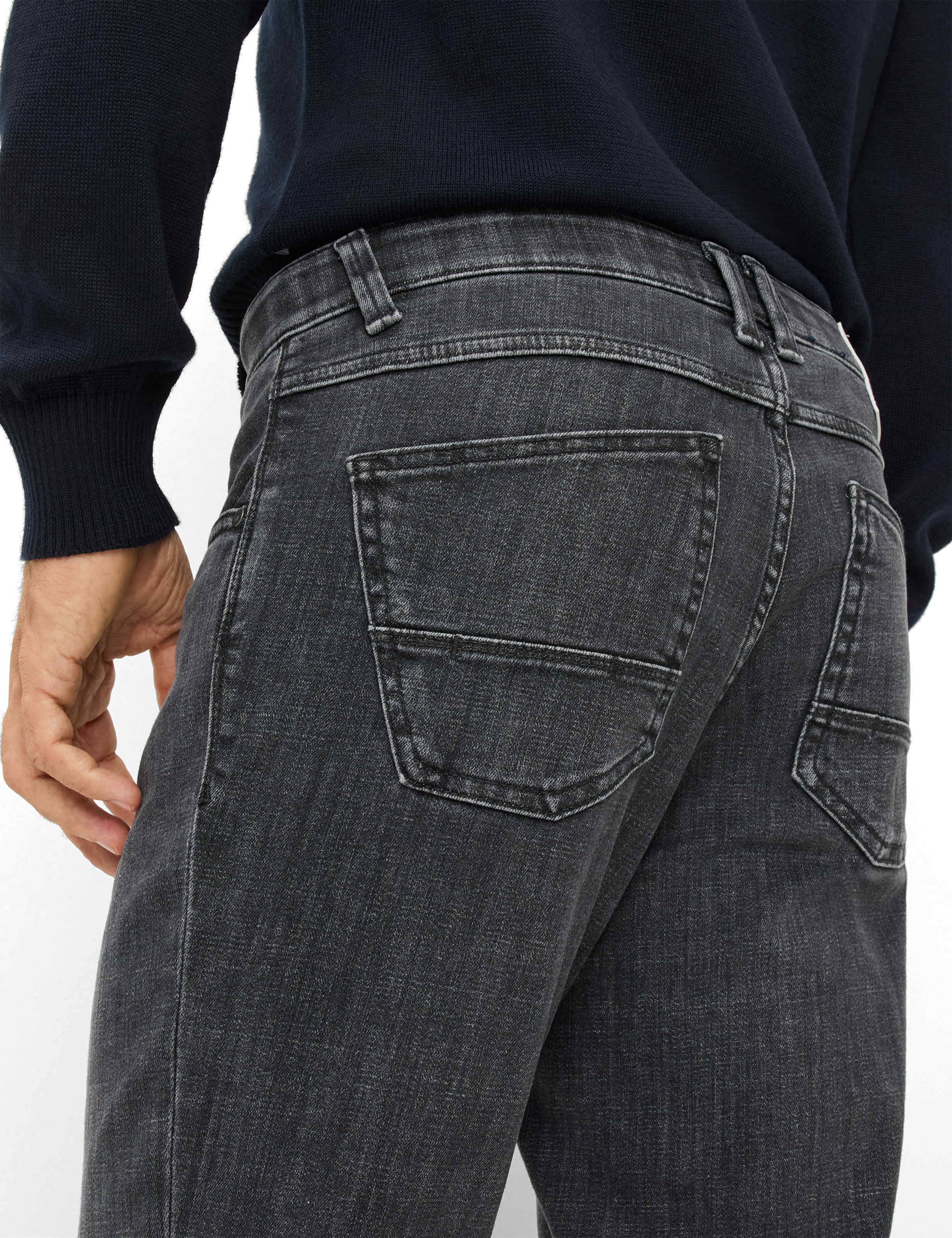 Herren Style LUKE Denim Grau Modern Fit Detail 2