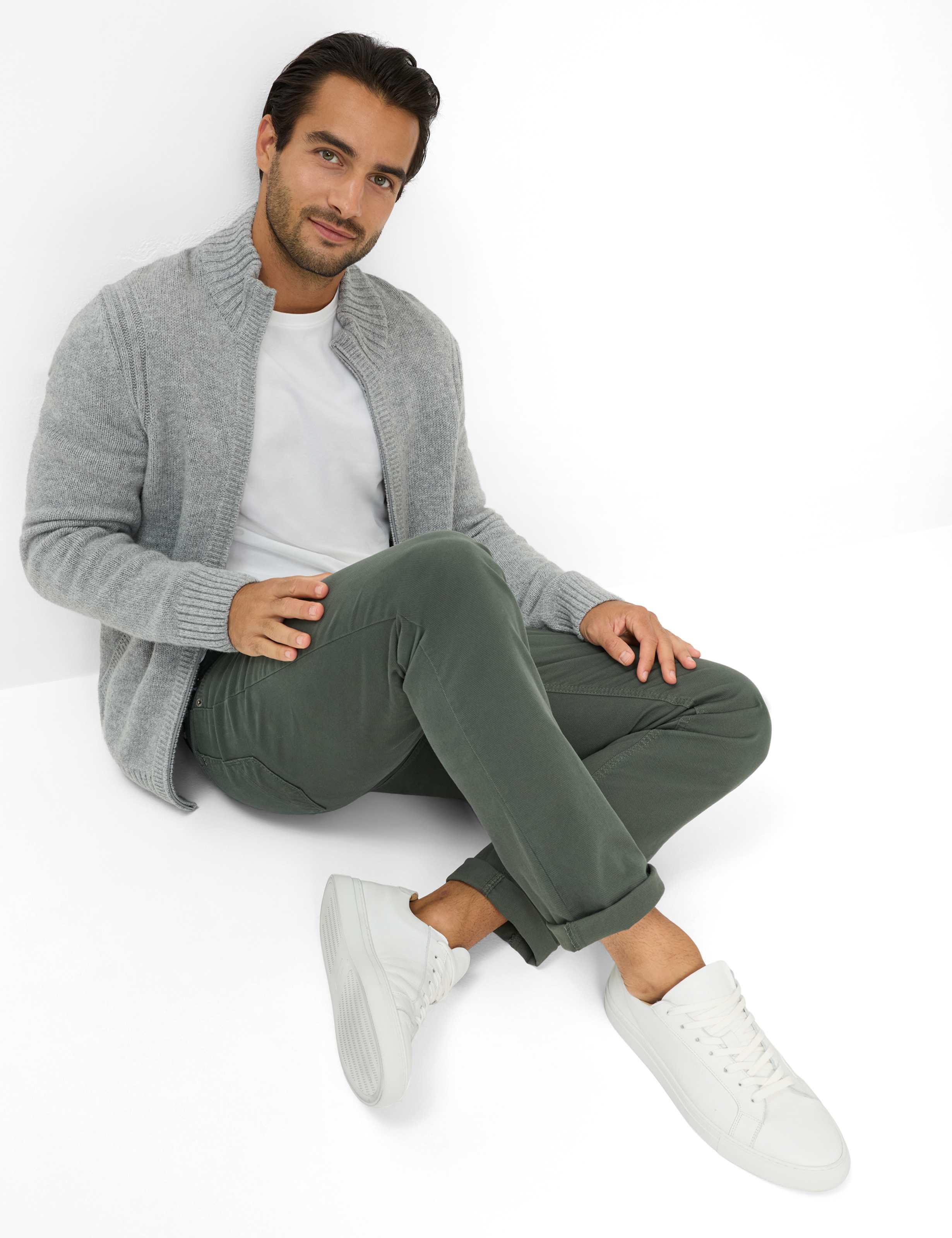 Heren Style CHUCK Donkergroen Modern Fit Detail 1
