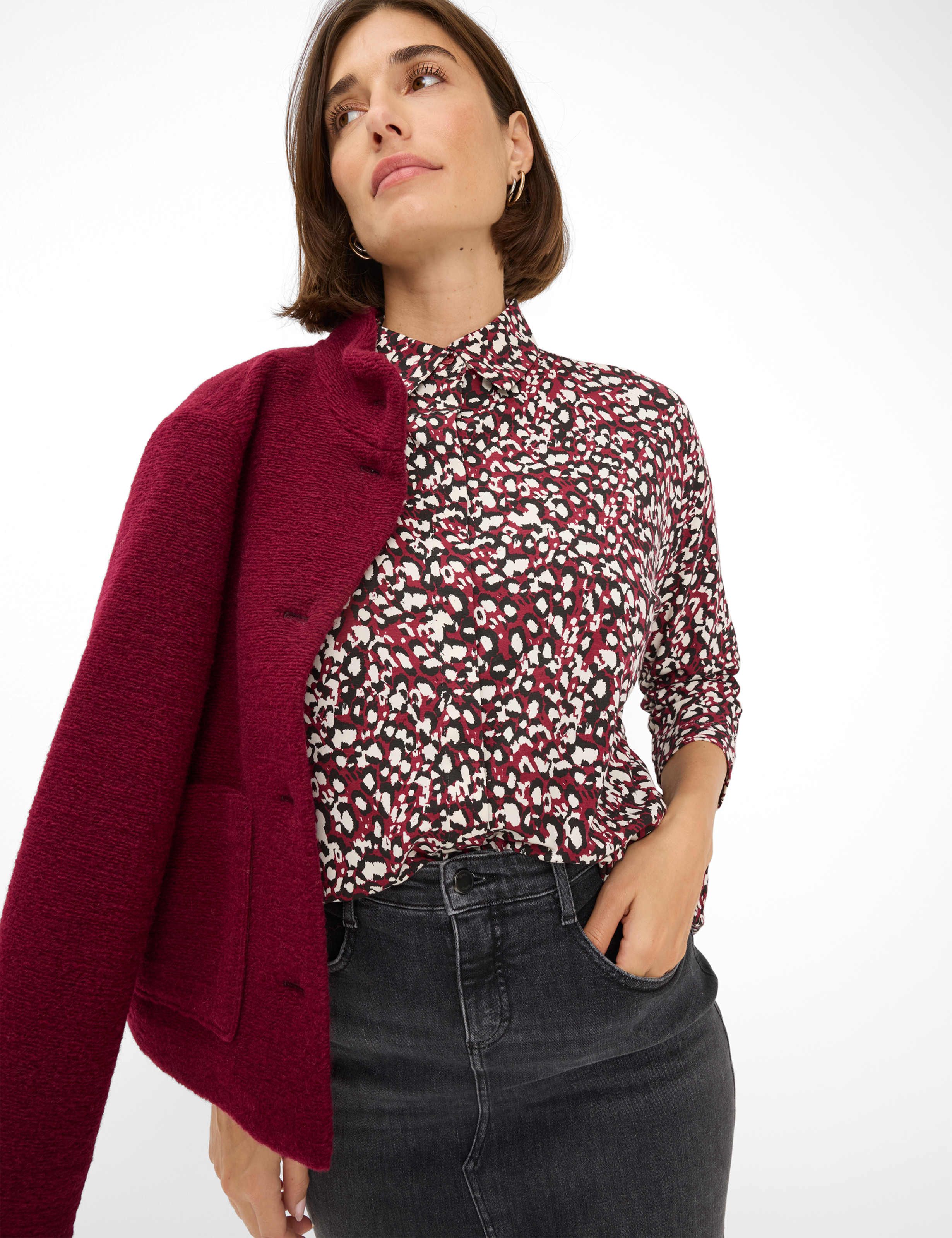 Damen Style CELIA M Dunkelrot  Detail 1