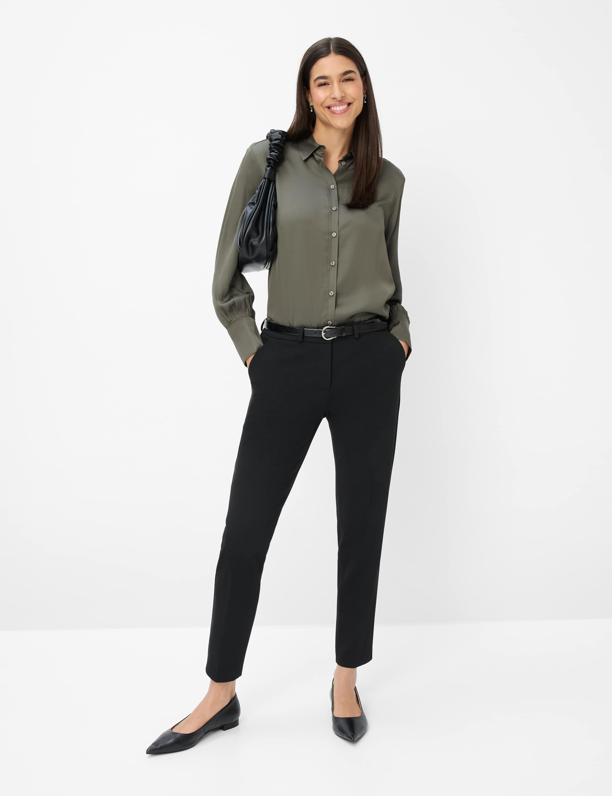 BRAX S Style Maron-Wool Touch - Pantaloni Eleganti Uomo/donna Con Silhouette Rilassata, Effetto Lana Tecnica - 3