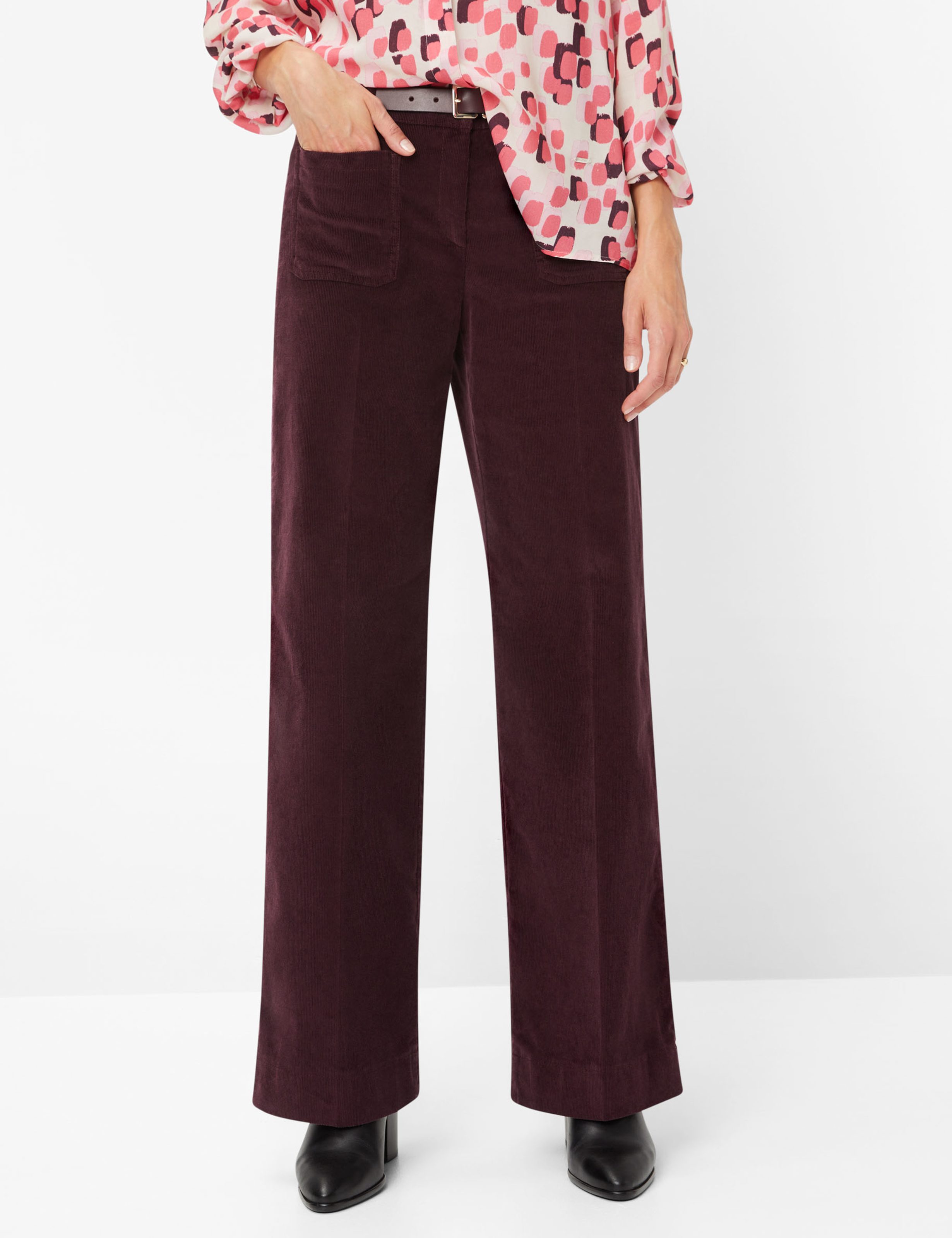 Pantaloni Donna In Velluto A Coste Moderno - BRAX Style.Maine - Modello Dritto E Comodo