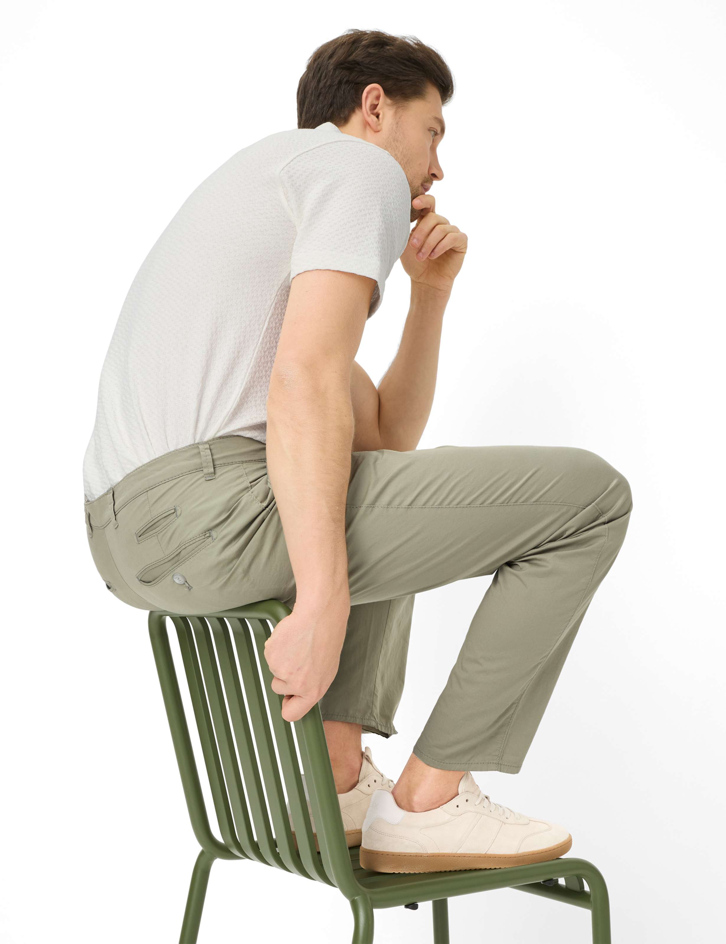 Men Style FABIO Green Modern Fit Detail 1