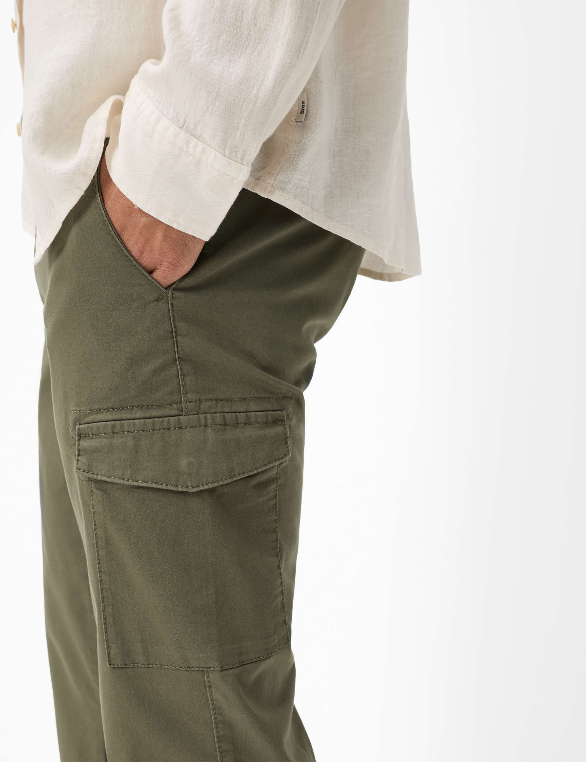 Homme Style PHIL Vert - Olive Tapered Fit Détail 2