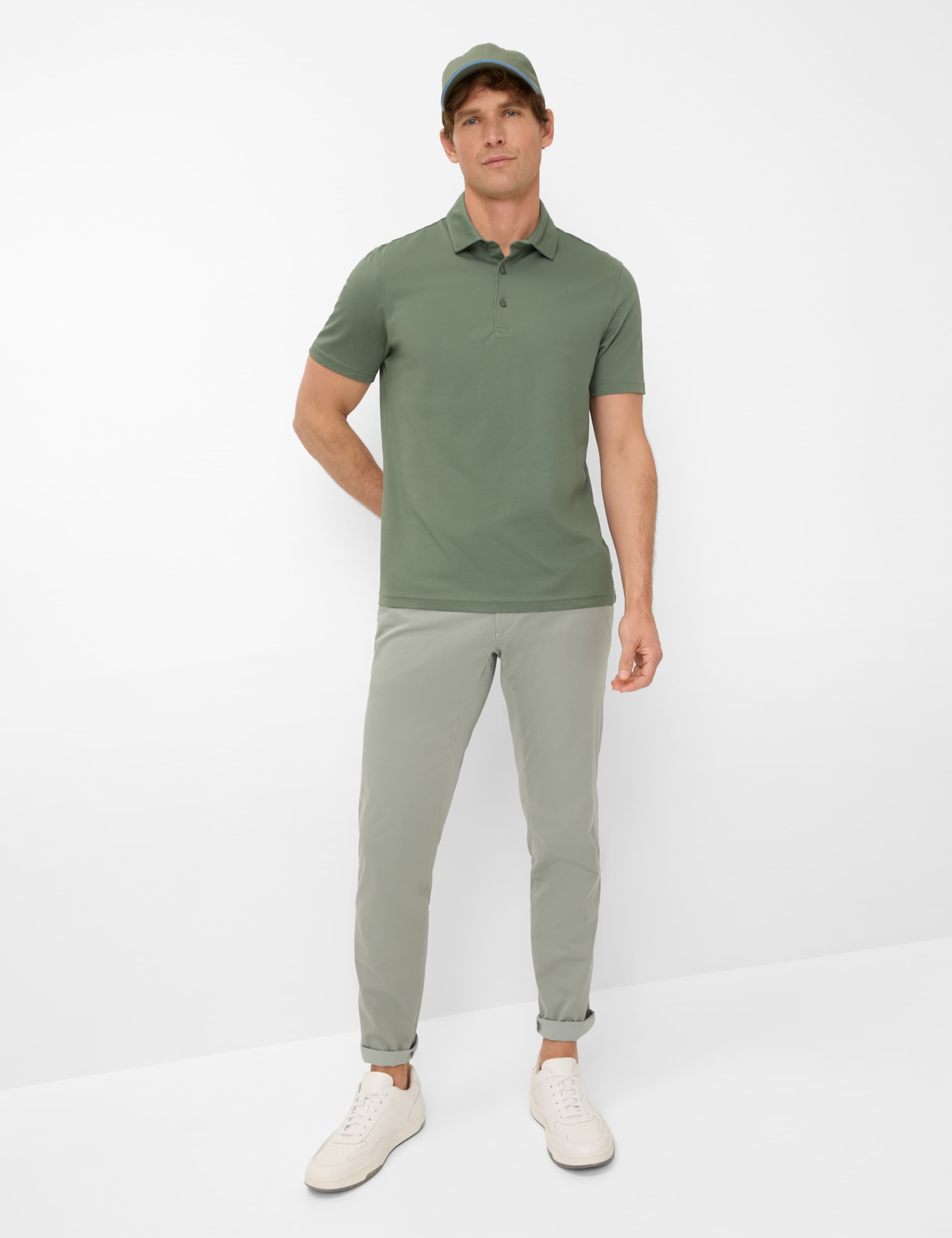 Men Style FABIO Green Modern Fit Model Outfit
