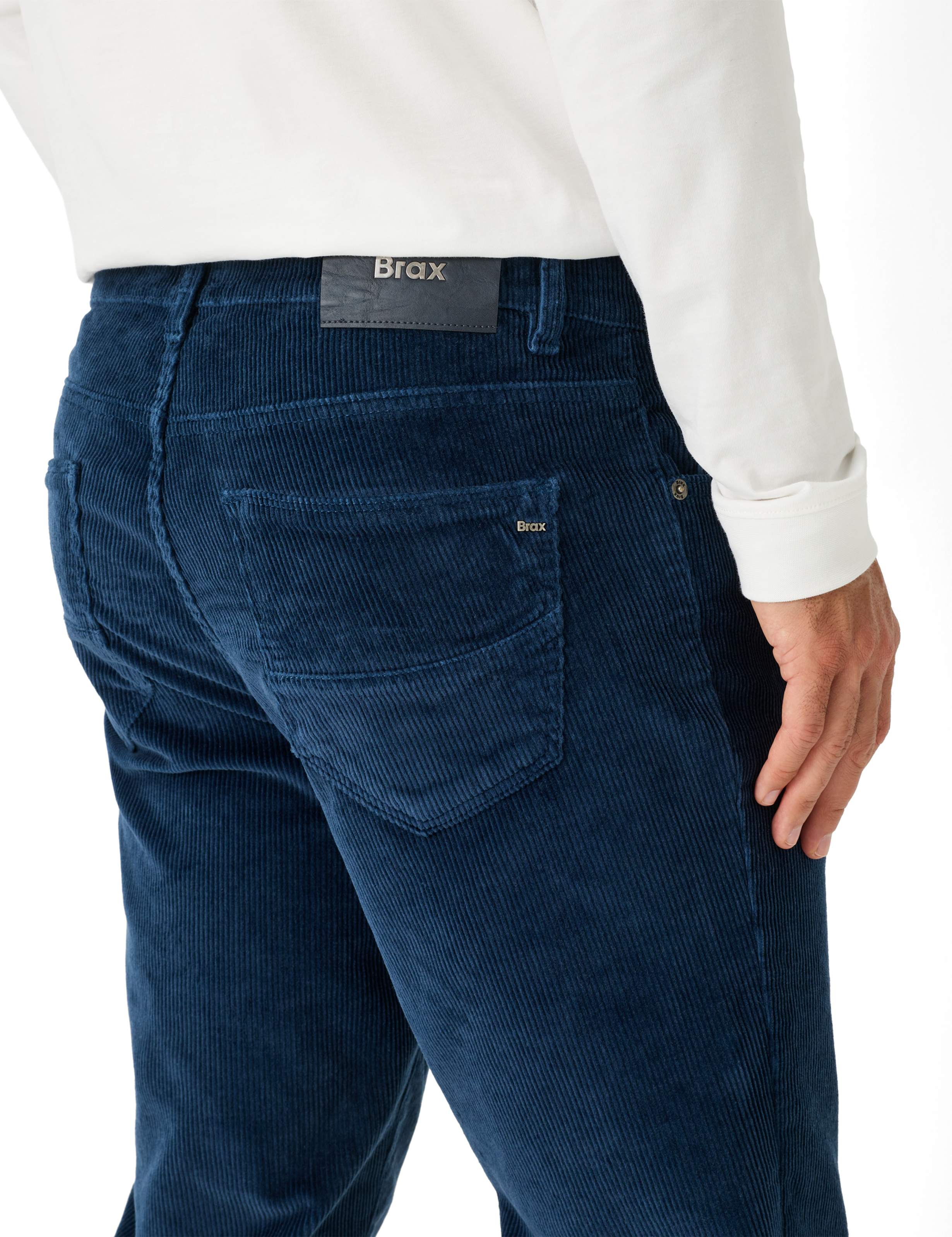 Herre Style CADIZ Blå Straight Fit Detalje 2