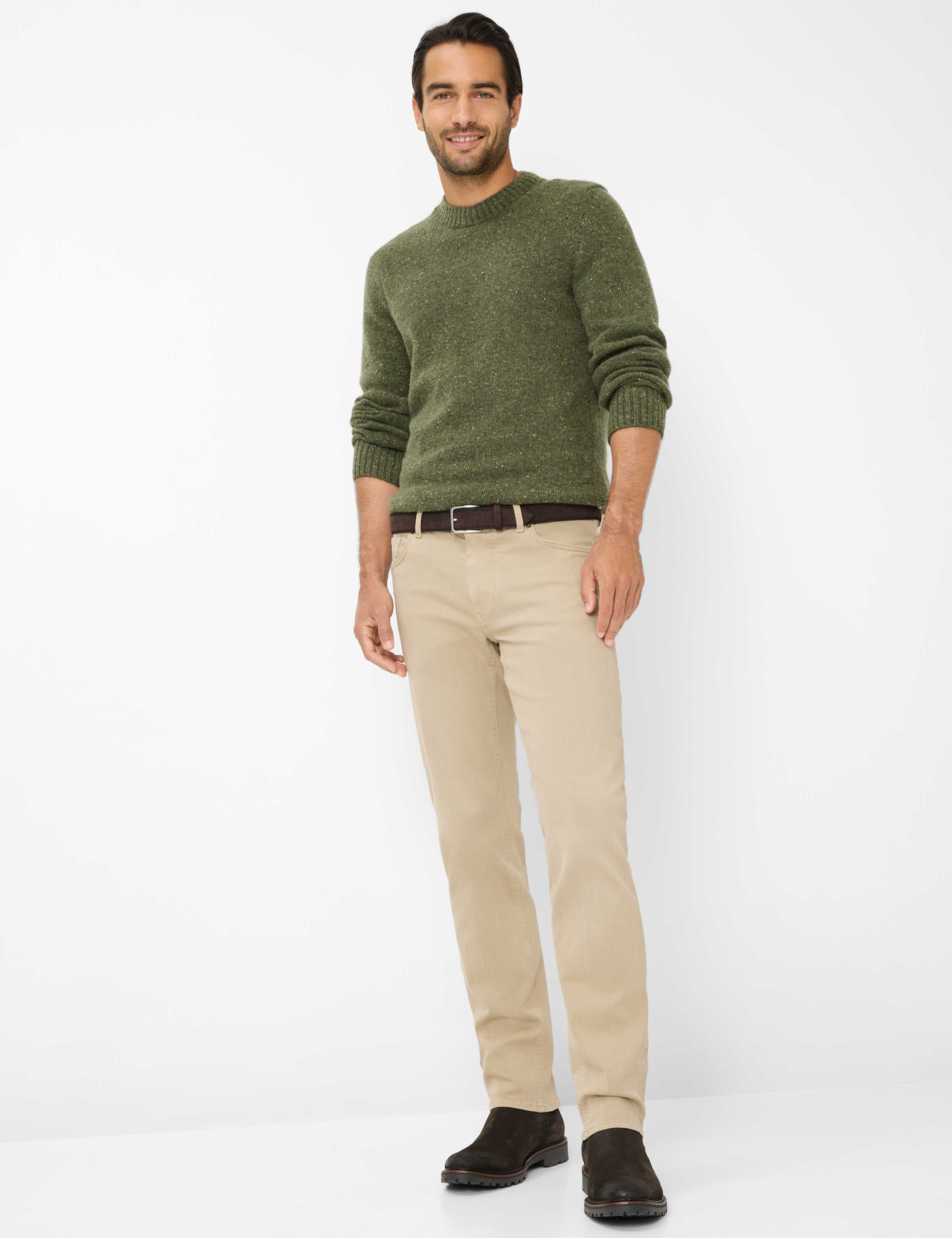 Herre Style COOPER Denim Lysbrun Regular Fit Model Outfit