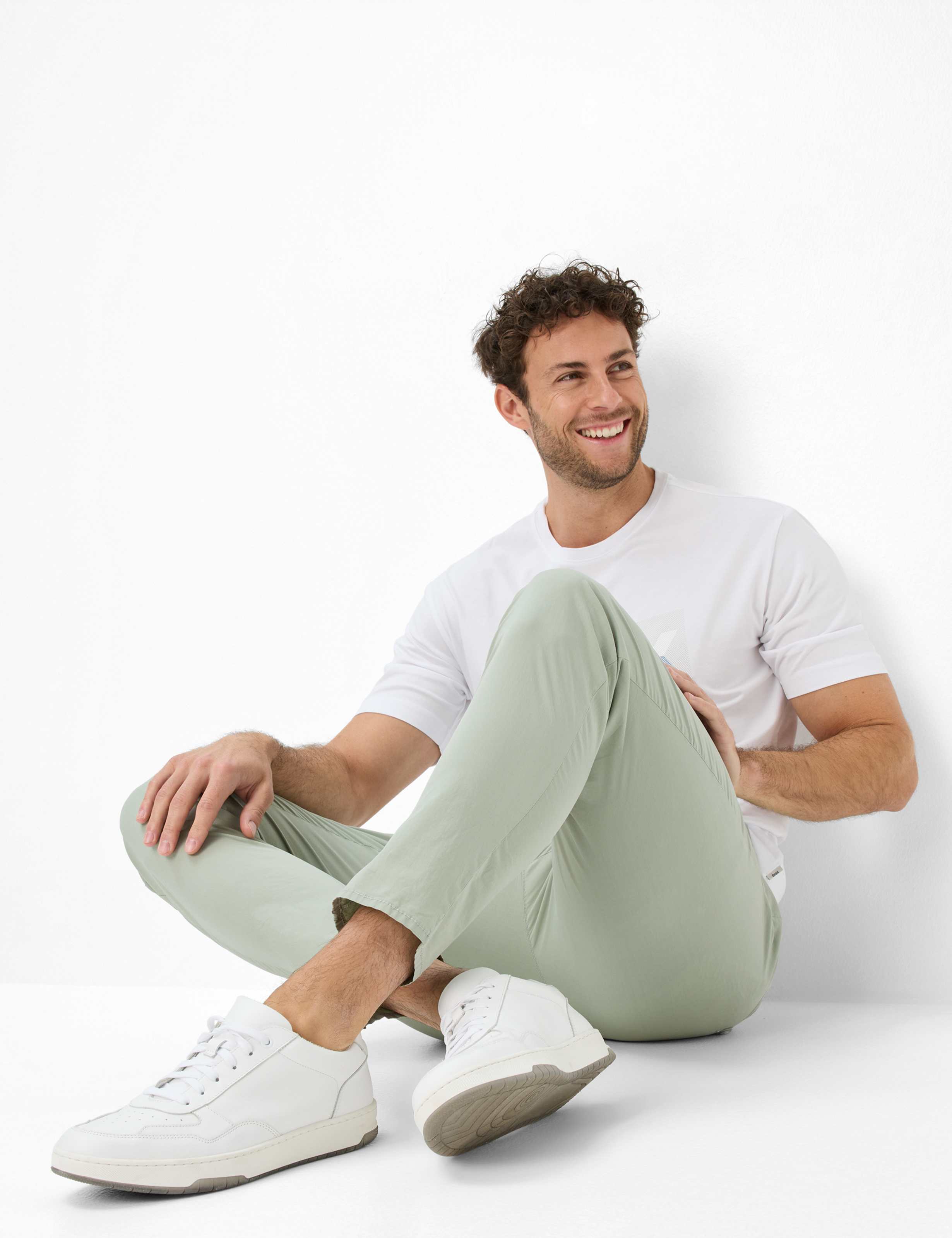 Homme Style FABIO Vert Clair Modern Fit Détail 1