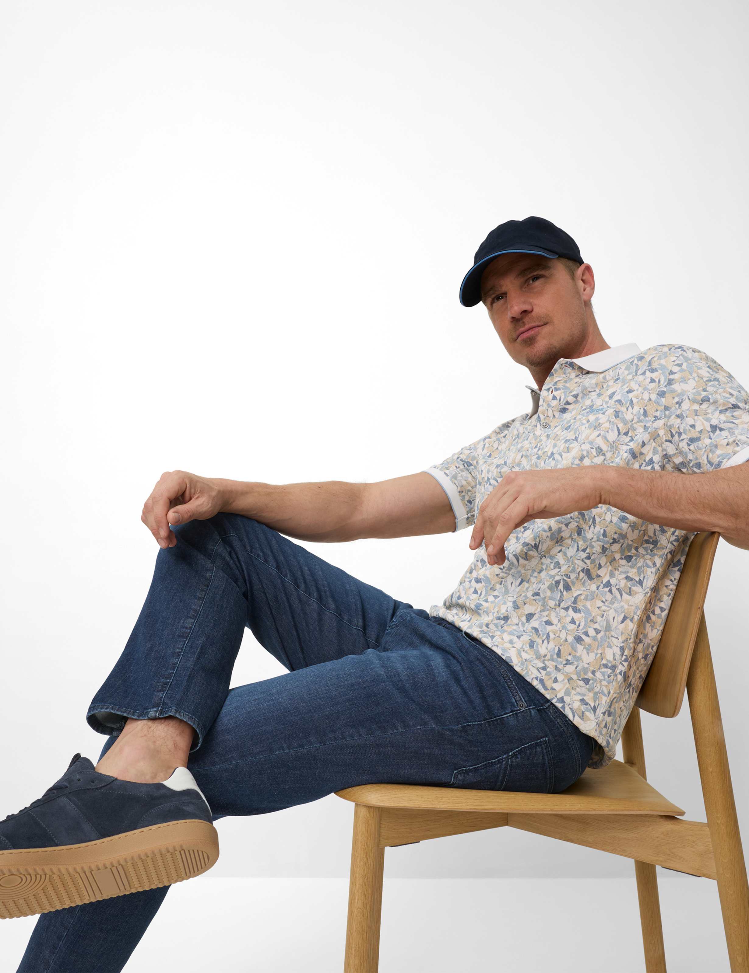 Homme Style CADIZ Denim Bleu Foncé Straight Fit Détail 1