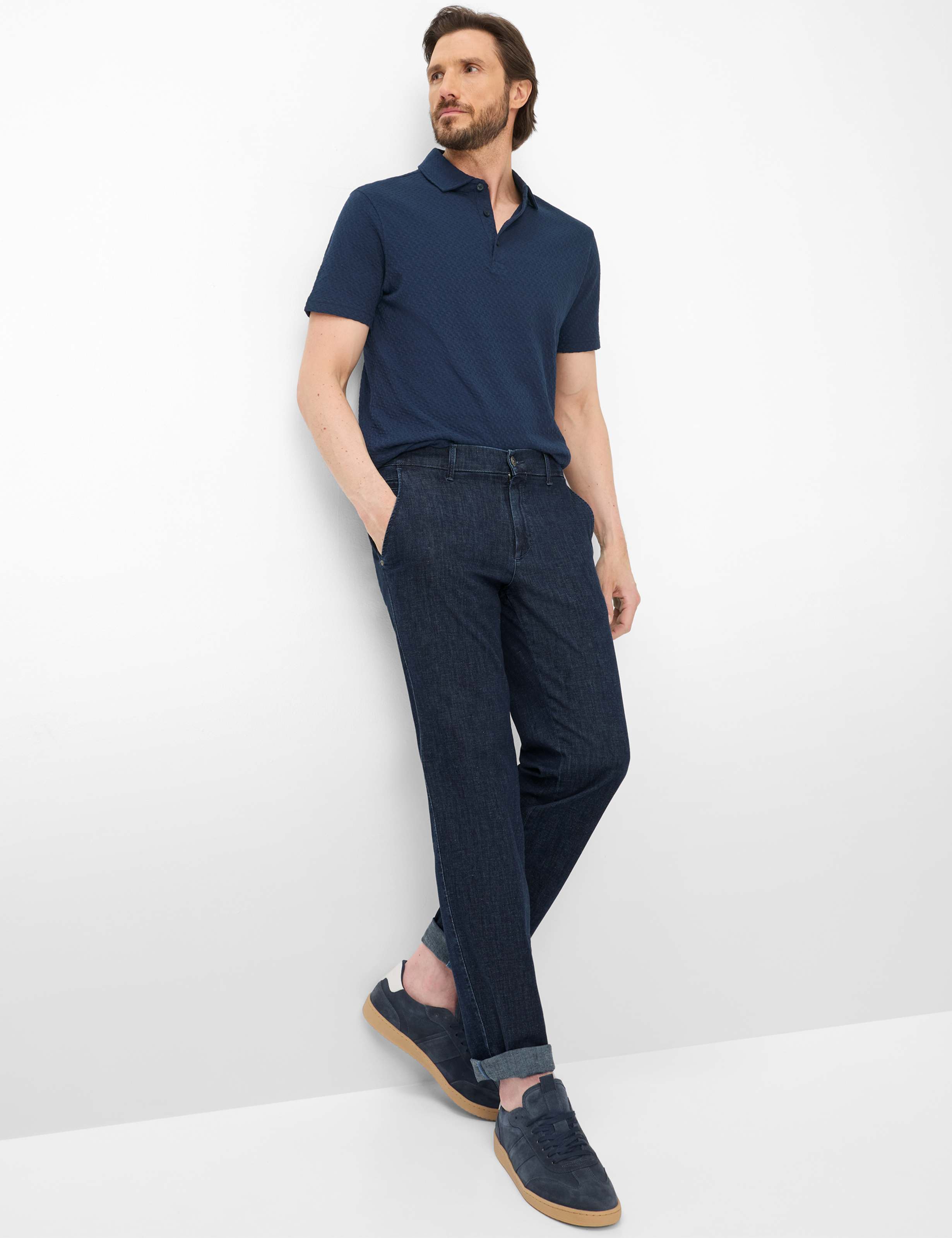 Herren Style THILO Denim Blau Regular Fit Model Outfit