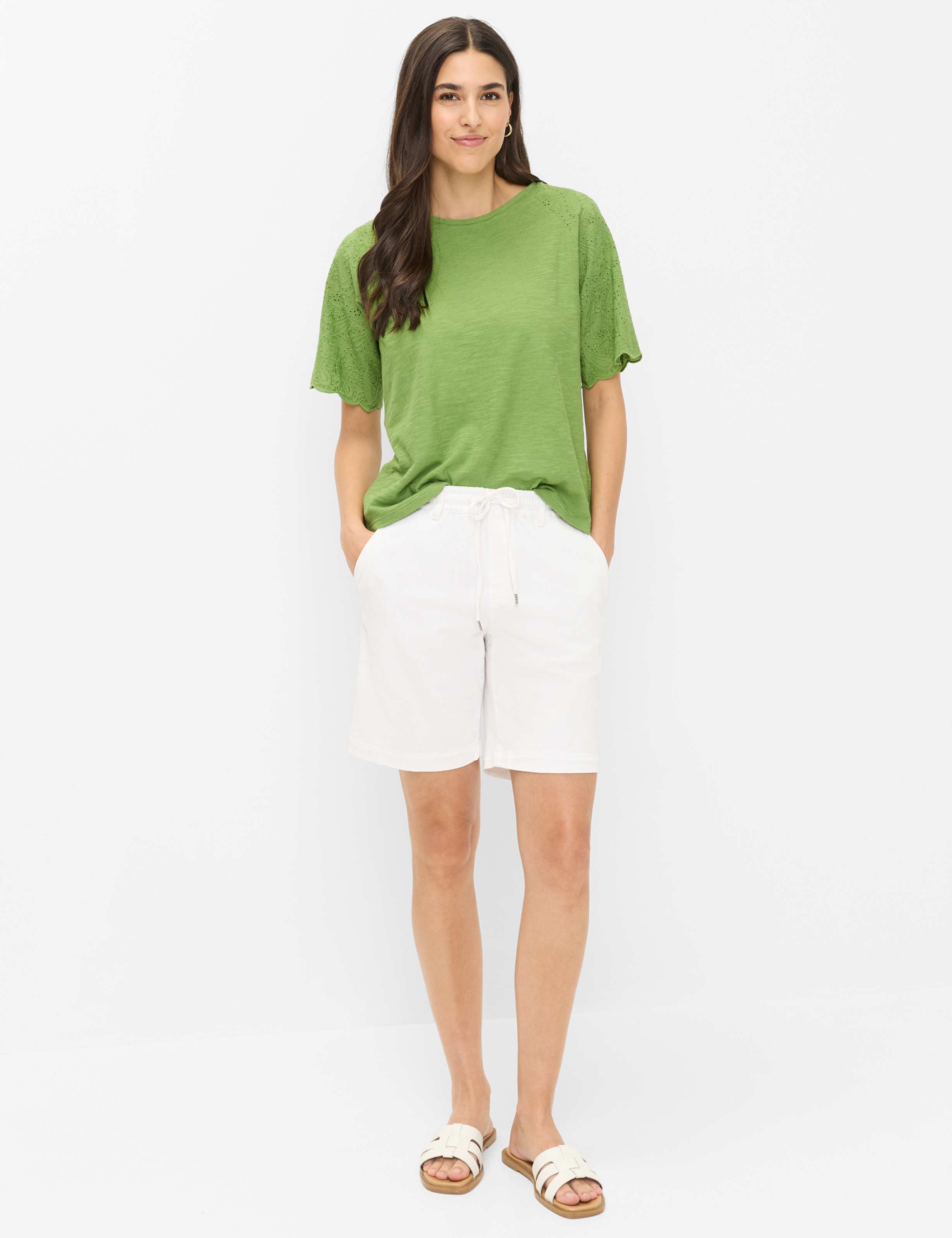 Dames Style MAINE B Wit Wide Leg Model outfit