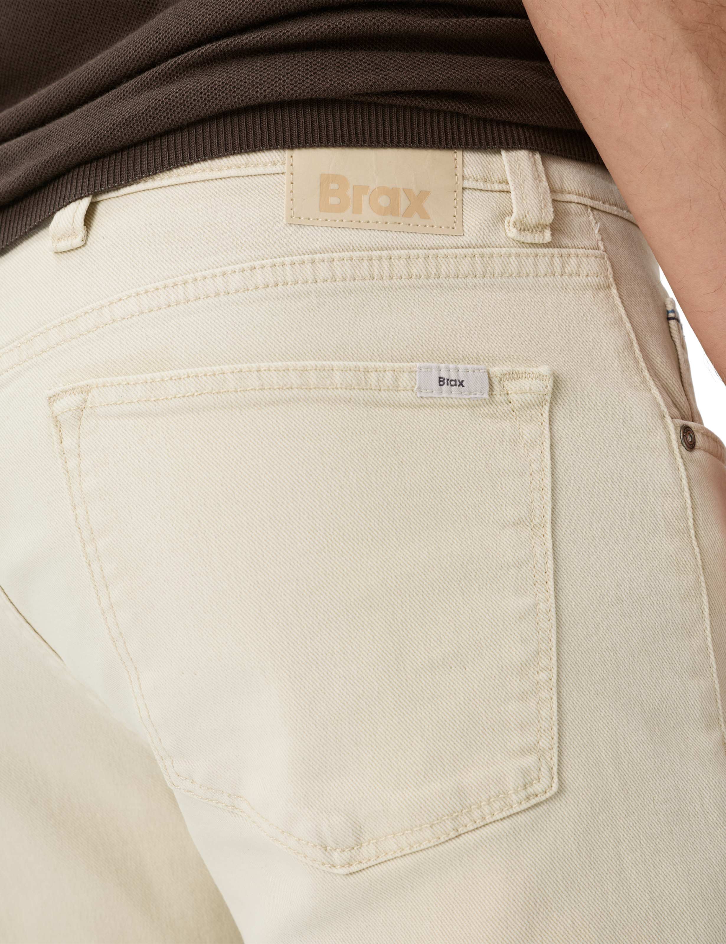 Heren Style CLINT Denim Lichtbeige Straight Fit Detail 2