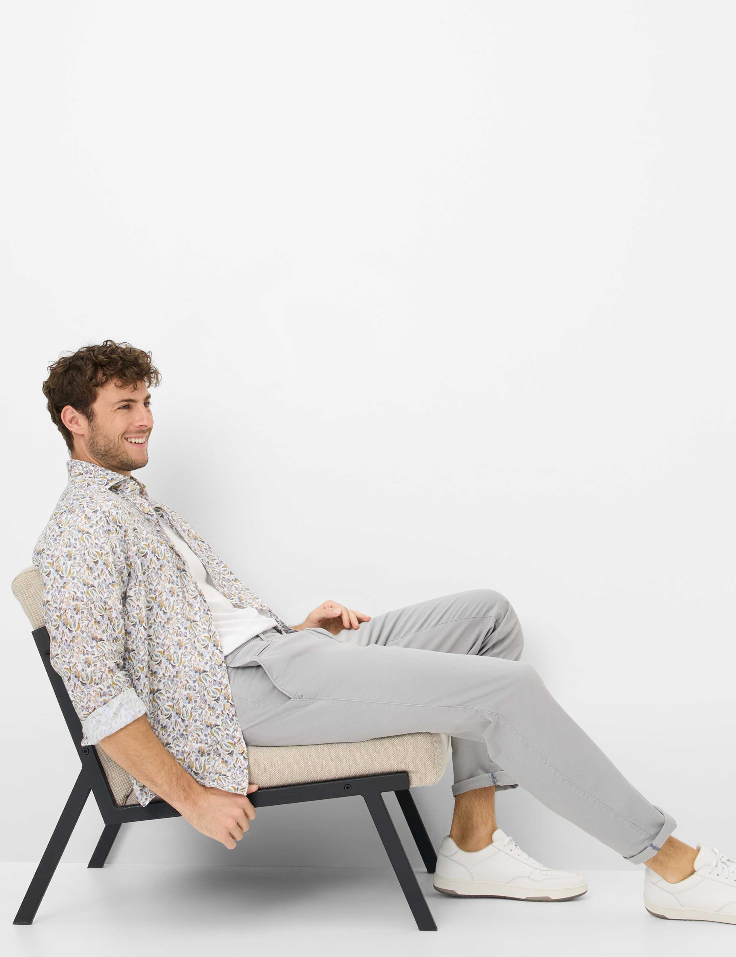 Homme Style FABIO IN Gris Moyen Modern Fit Détail 1
