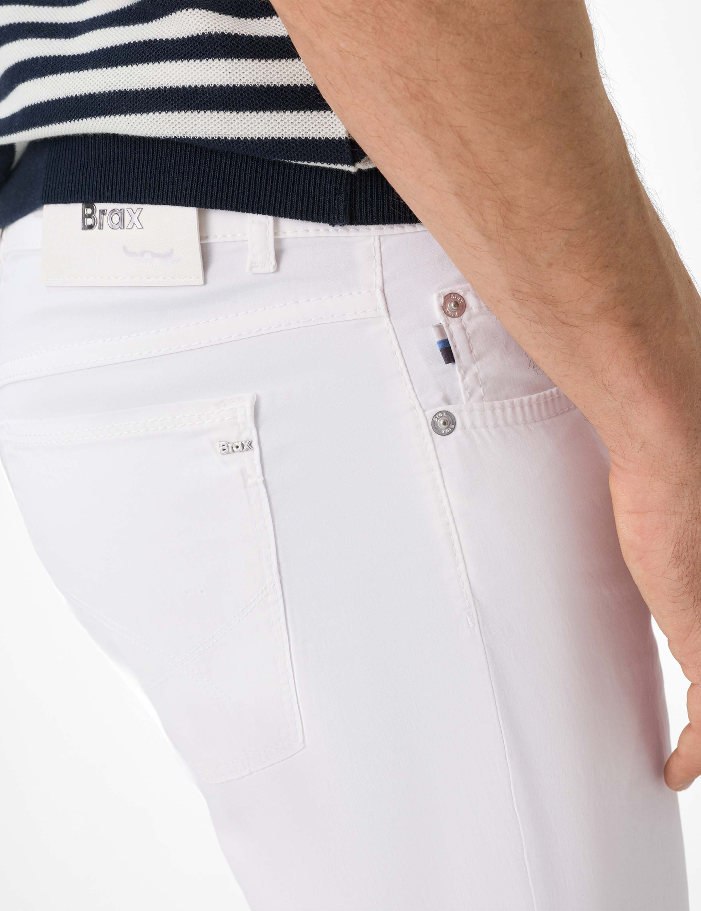 Herren Style COOPER Weiß Regular Fit Detail 2