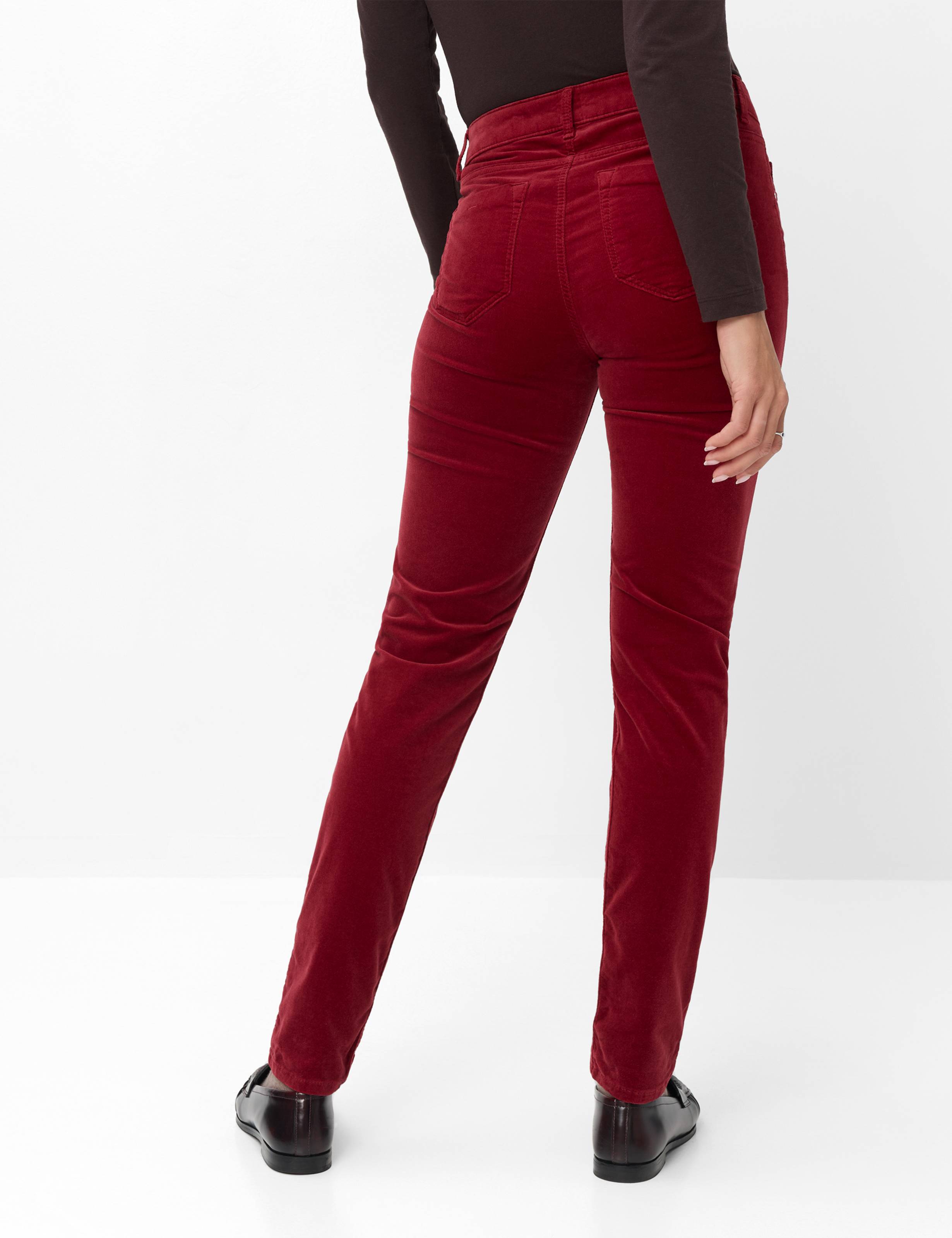Damen Style SHAKIRA Dunkelrot Slim Fit Model Rueck