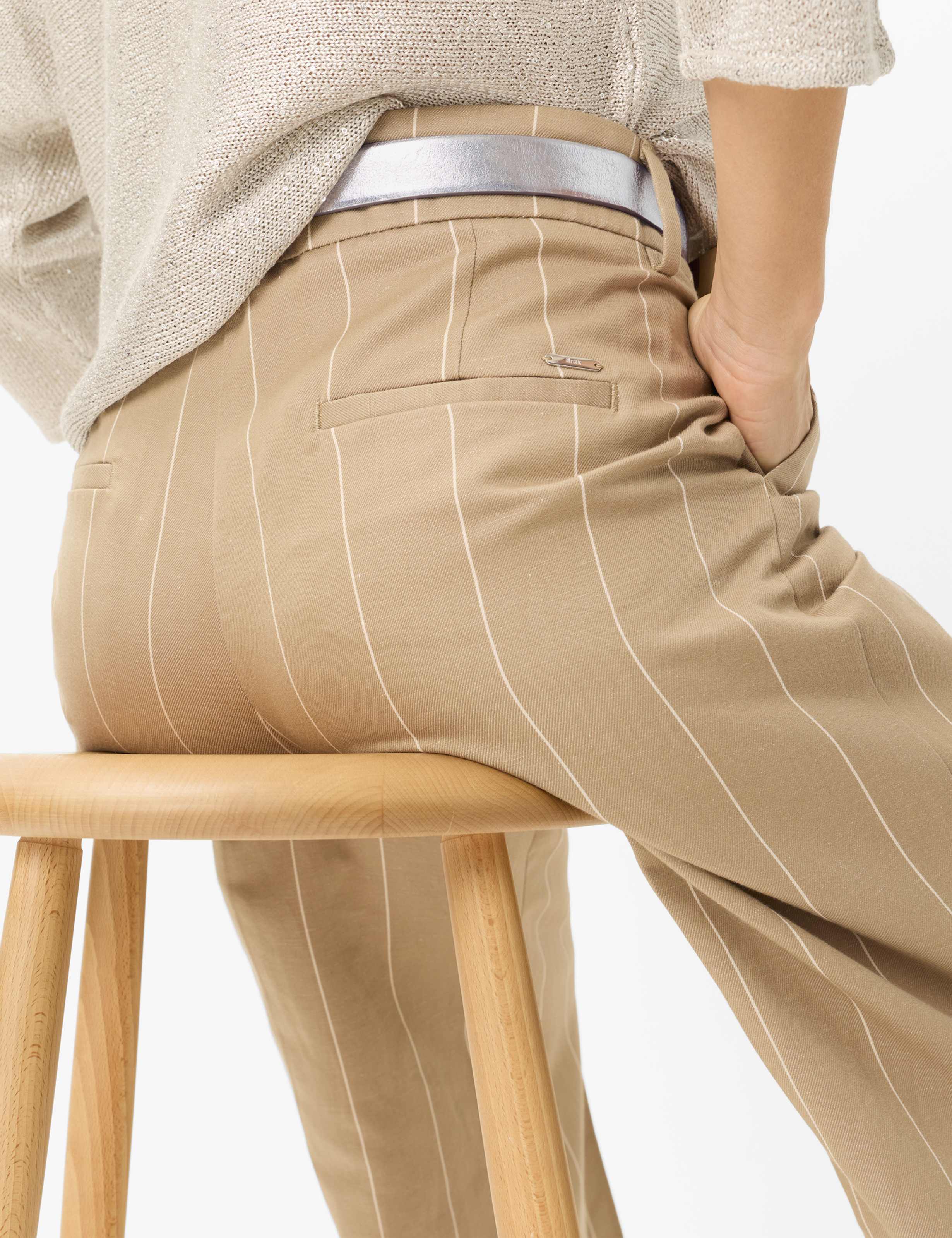 Femme Style MARLENE Marron Wide Leg Détail 1