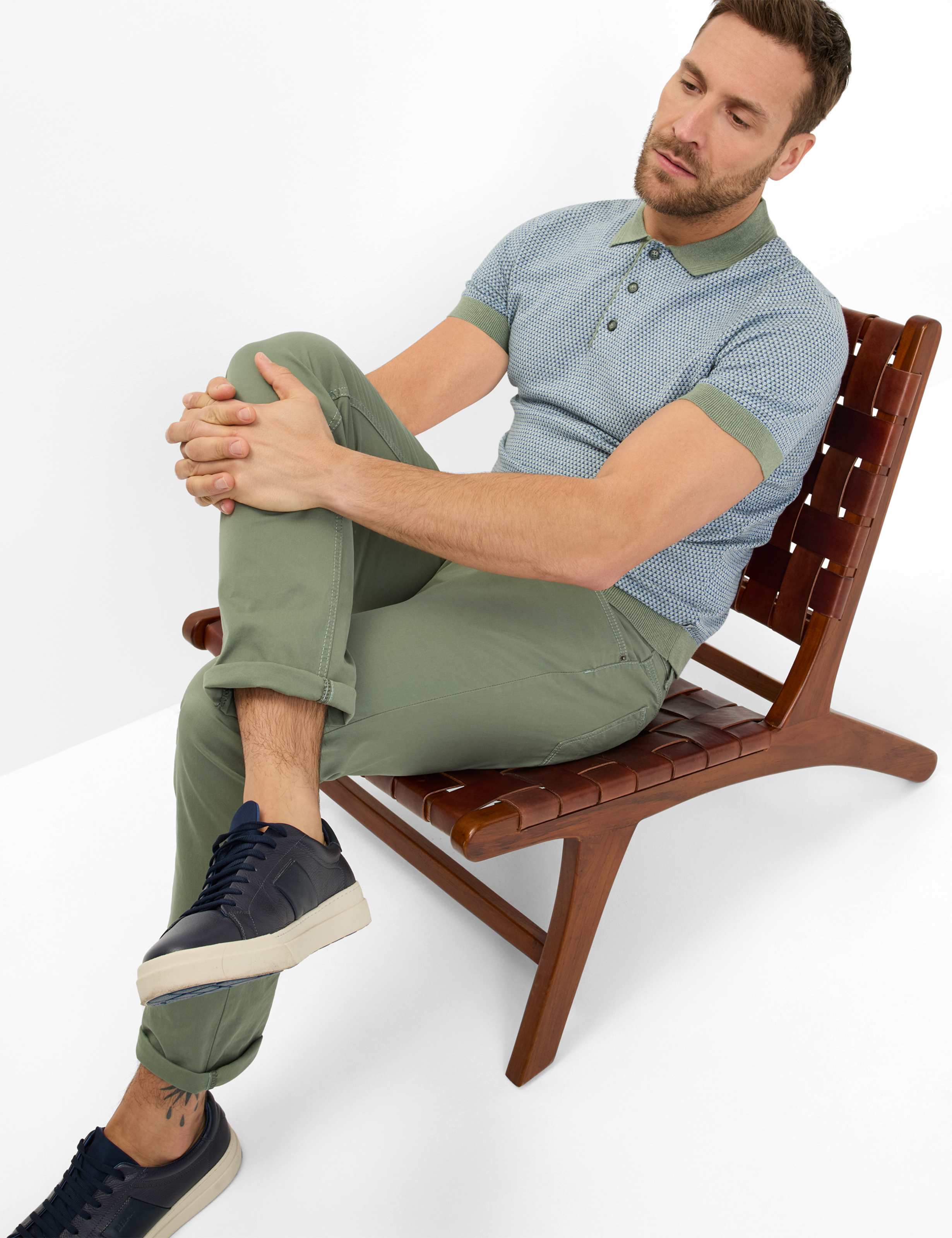 Heren Style CHUCK Groen Modern Fit Detail 1