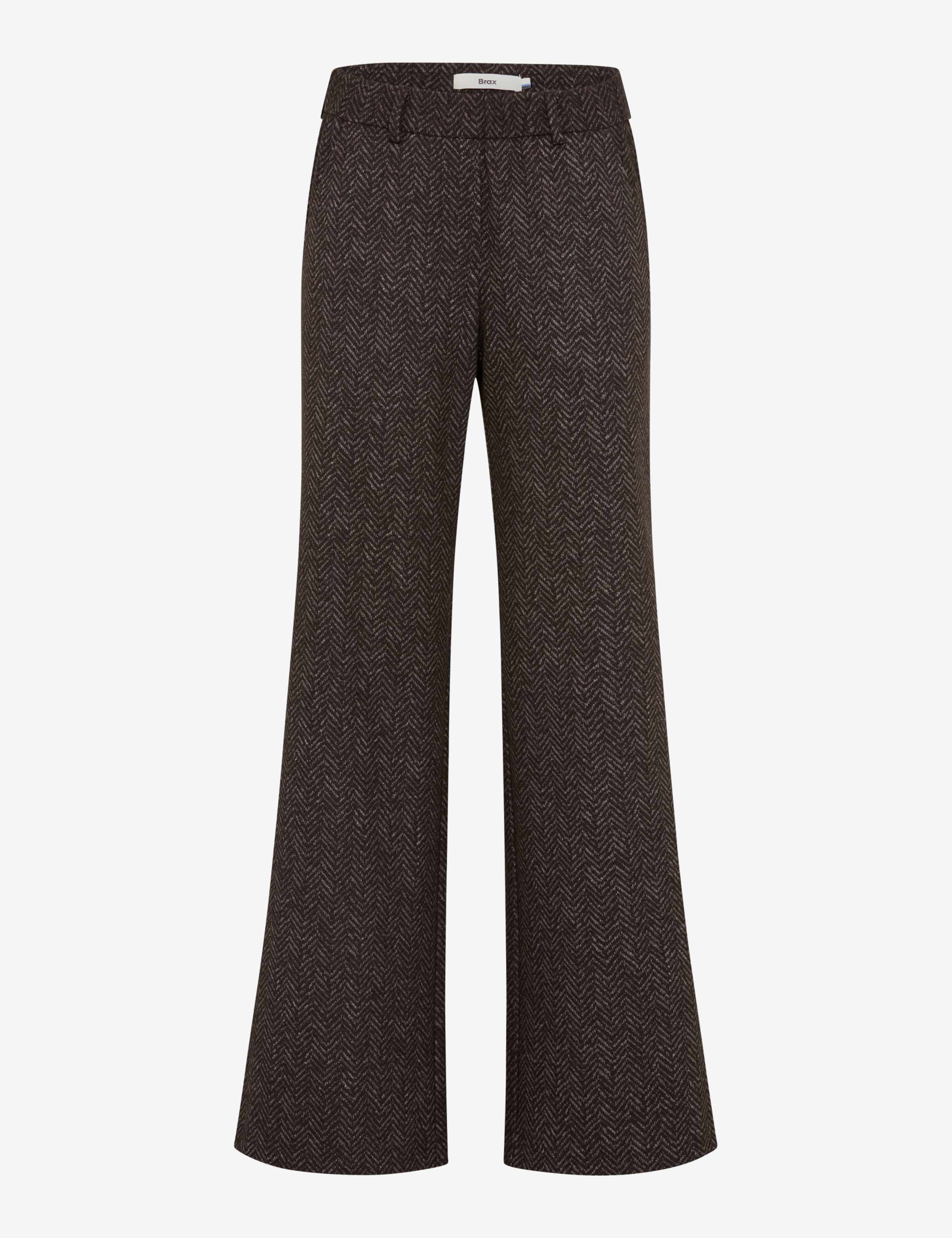 Femme Style MAINE Marron Foncé Wide Leg Détourage avant