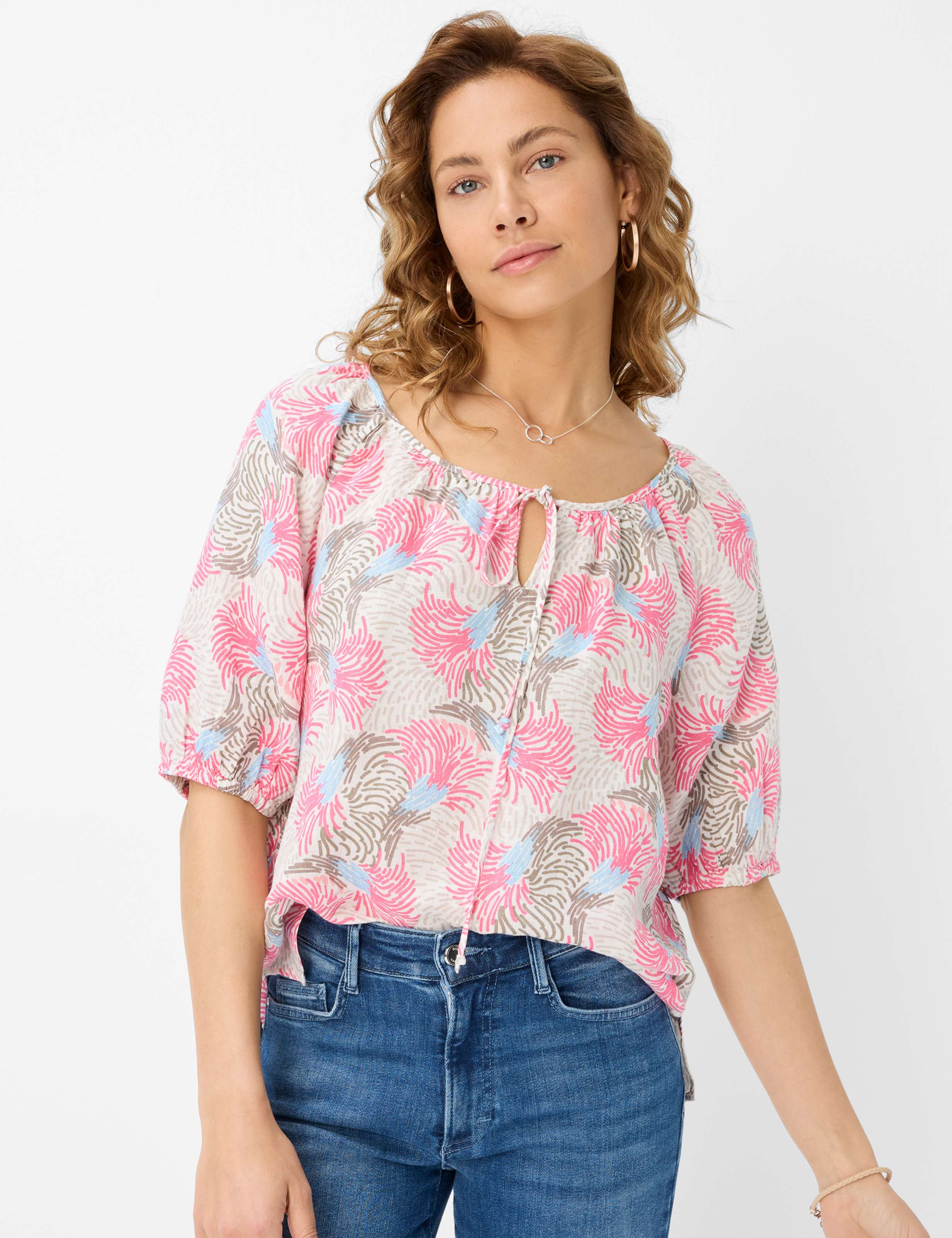 Thumbnail - Brax Damen Bluse Style VIVA offwhite, cremeweiß, Gr. 42
