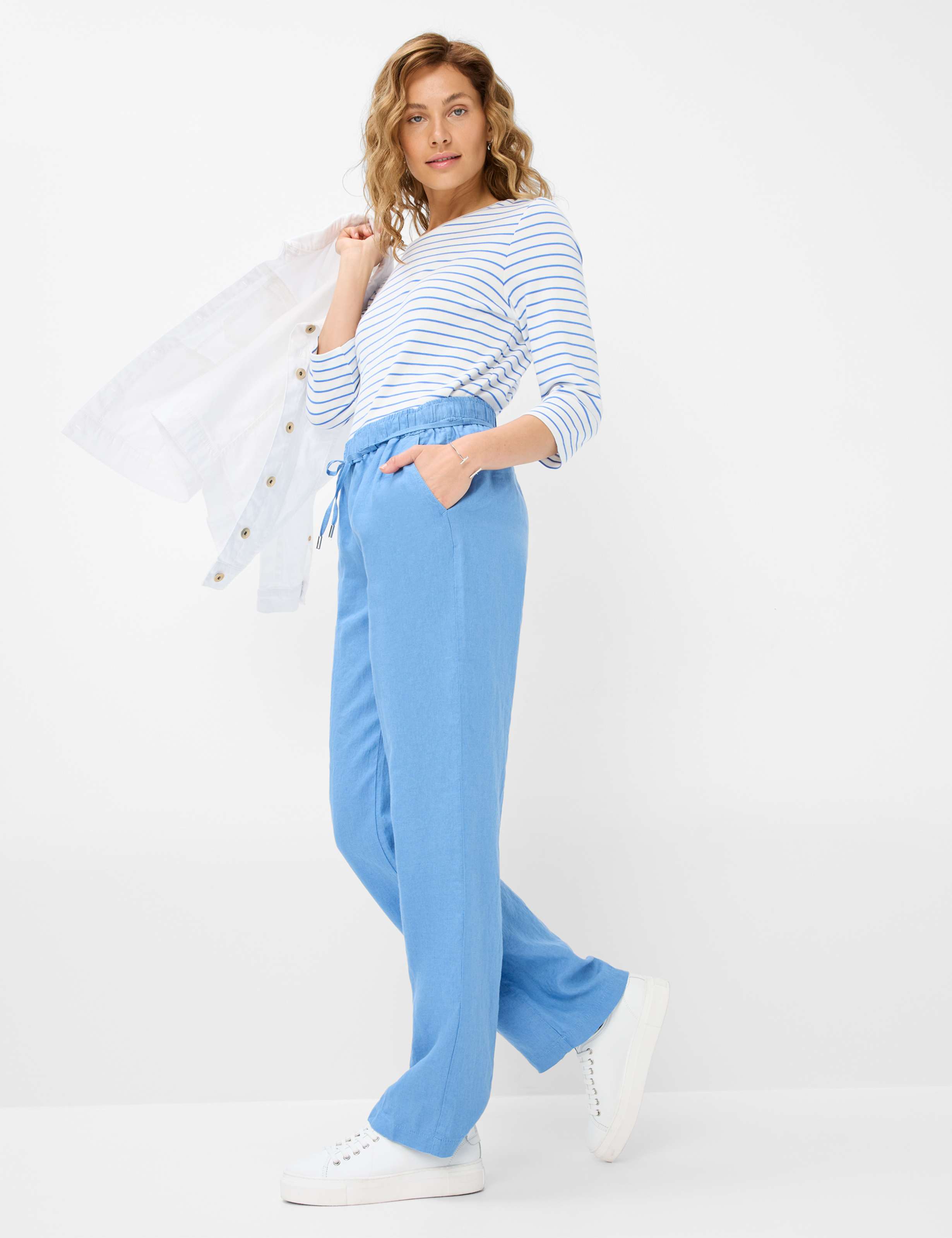 Damen Style FARINA Blau Wide Leg Detail 1