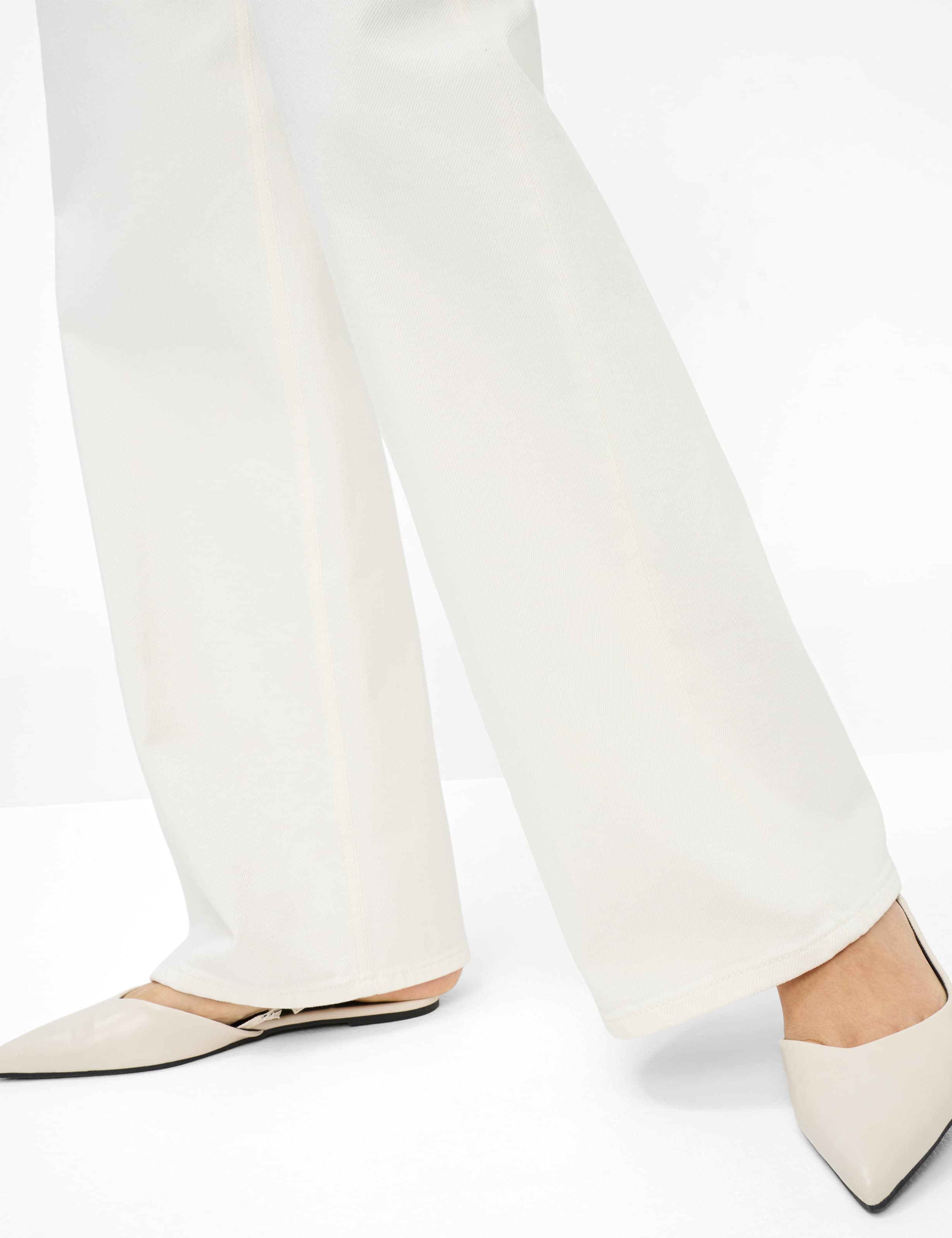 Damen Style MORGAN Cremeweiß Wide Leg Detail 1