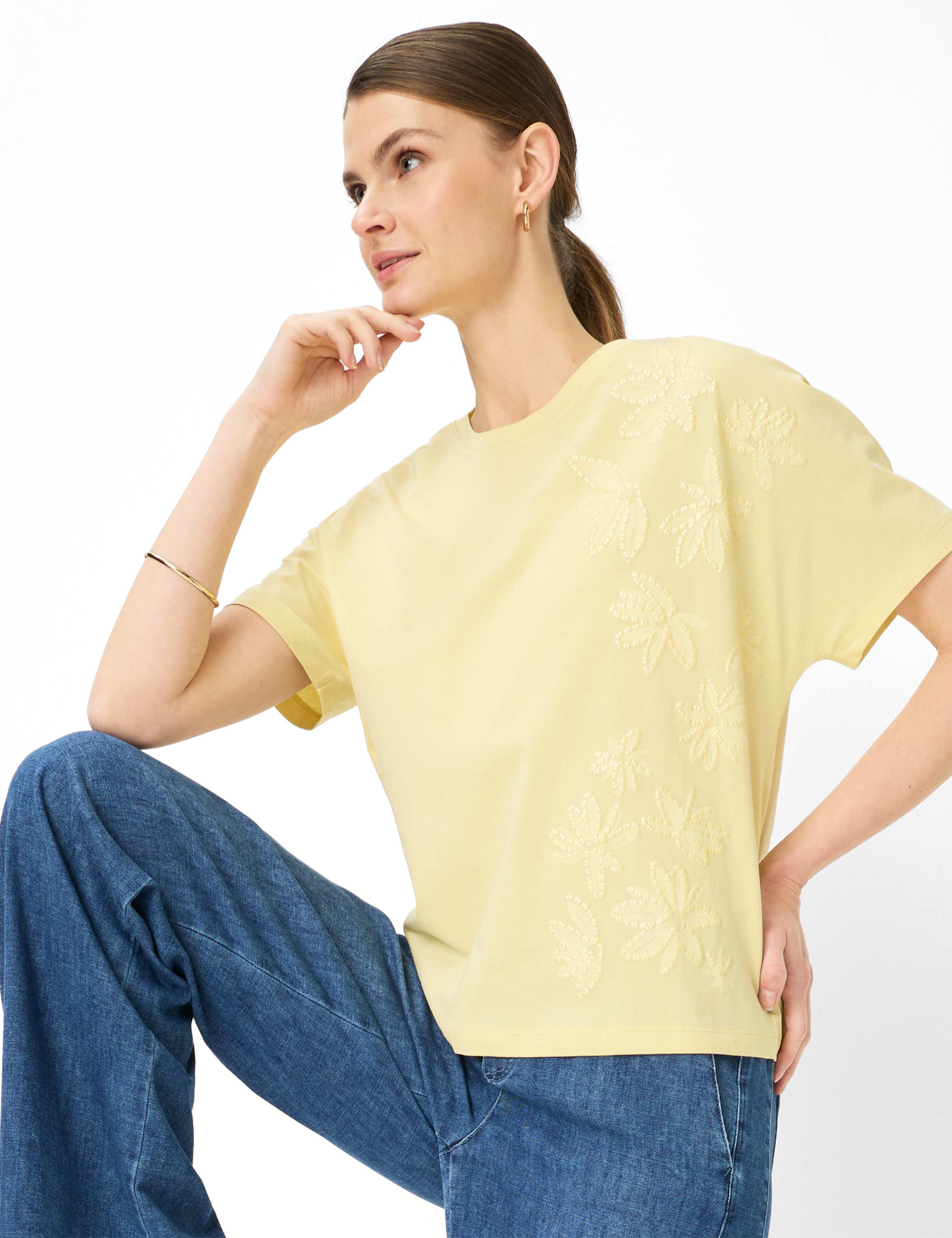 Thumbnail - Brax Damen Shirt Style CAELEN S limoncello, hellgelb, Gr. 48